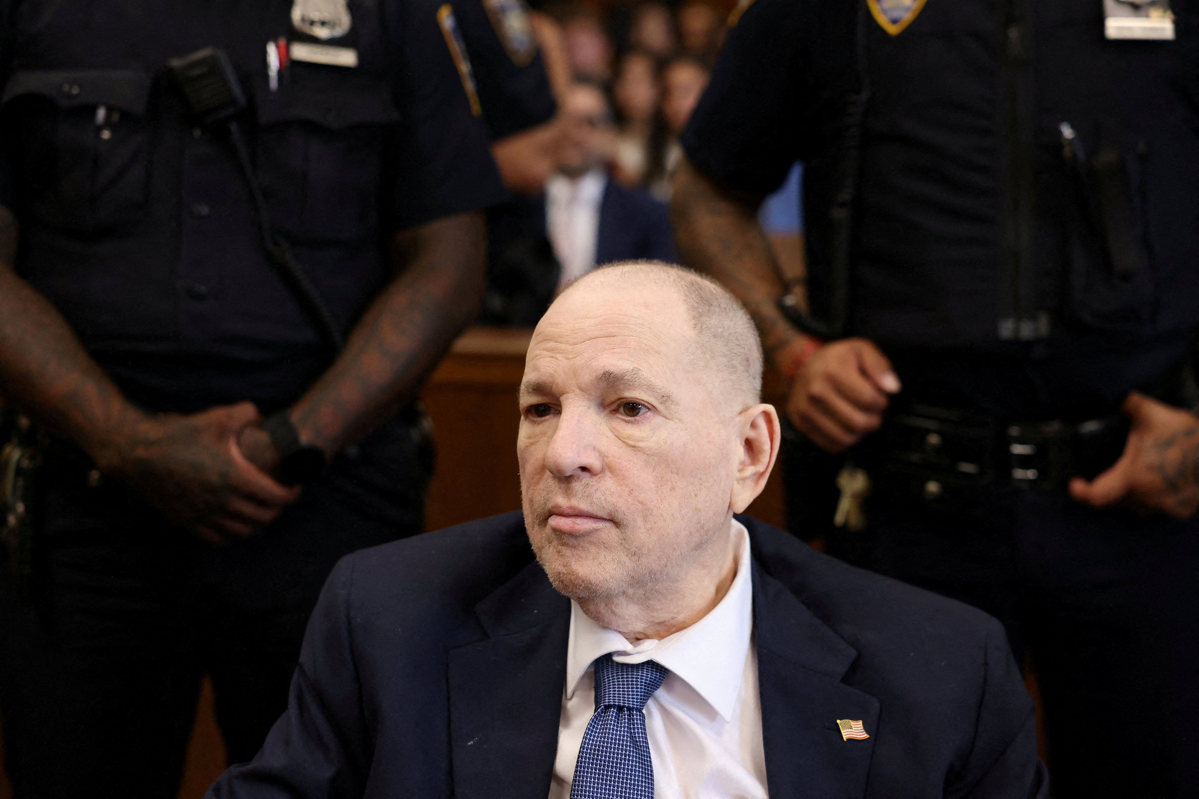 Harvey Weinstein in Manhattan Criminal Court in July. Photo: Reuters 