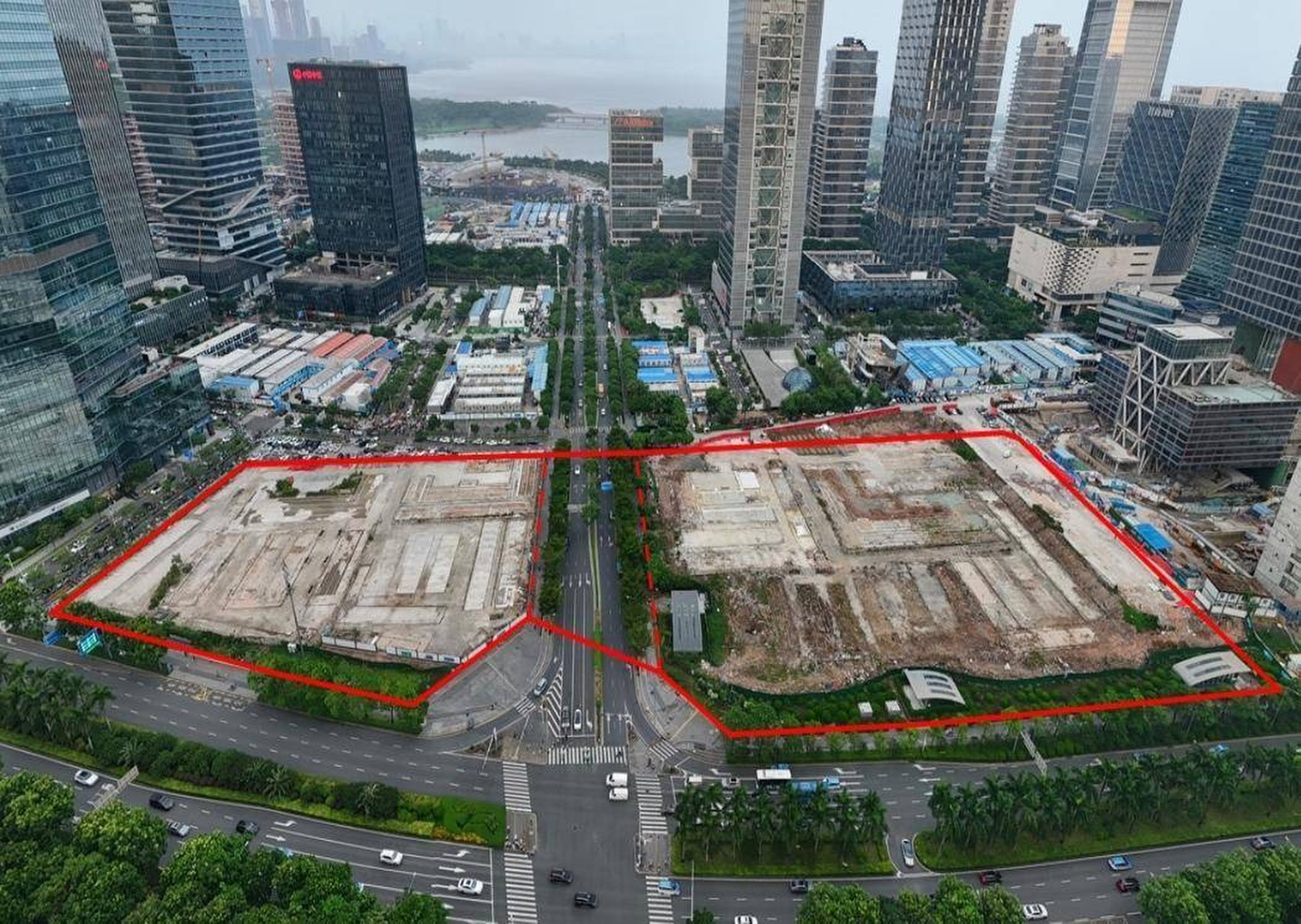 The land parcel bought by China Overseas Land and Investment and China Resources Land. Photo: Shenzhen Public Resources Trading Center 