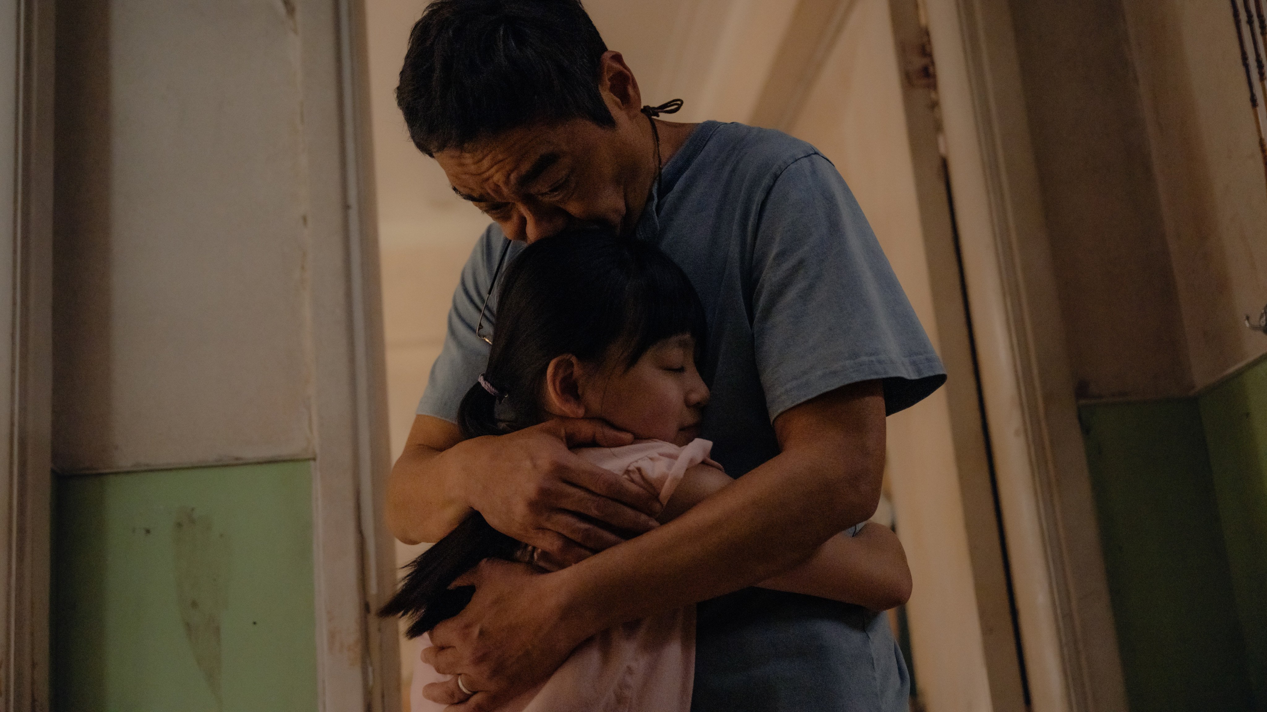 Lau Ching-wan as Nin Yuen and Lainey Hung as his daughter in a still from Papa, directed by Philip Yung. Dylan So and Jo Koo co-star. Photo: Golden Scene