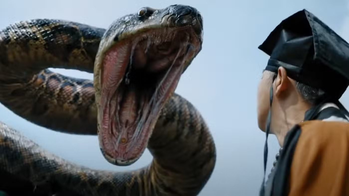 A still from Anaconda (2024), one of our picks of the best Chinese snake movies.