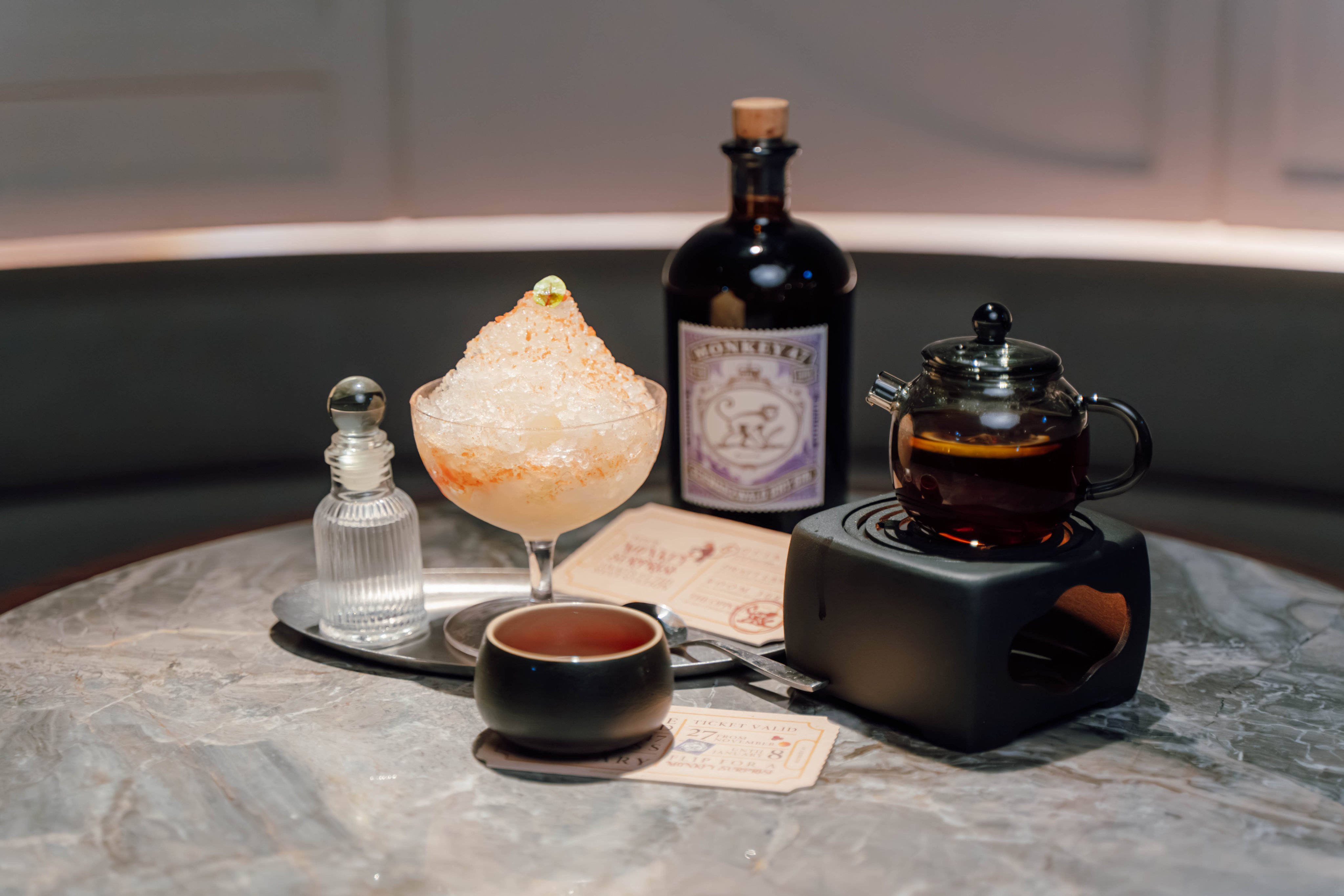 Two variations on the 20th Century cocktail at The Opposites in Hong Kong – part of the Monkey Express 47 collaboration. Photo: Handout