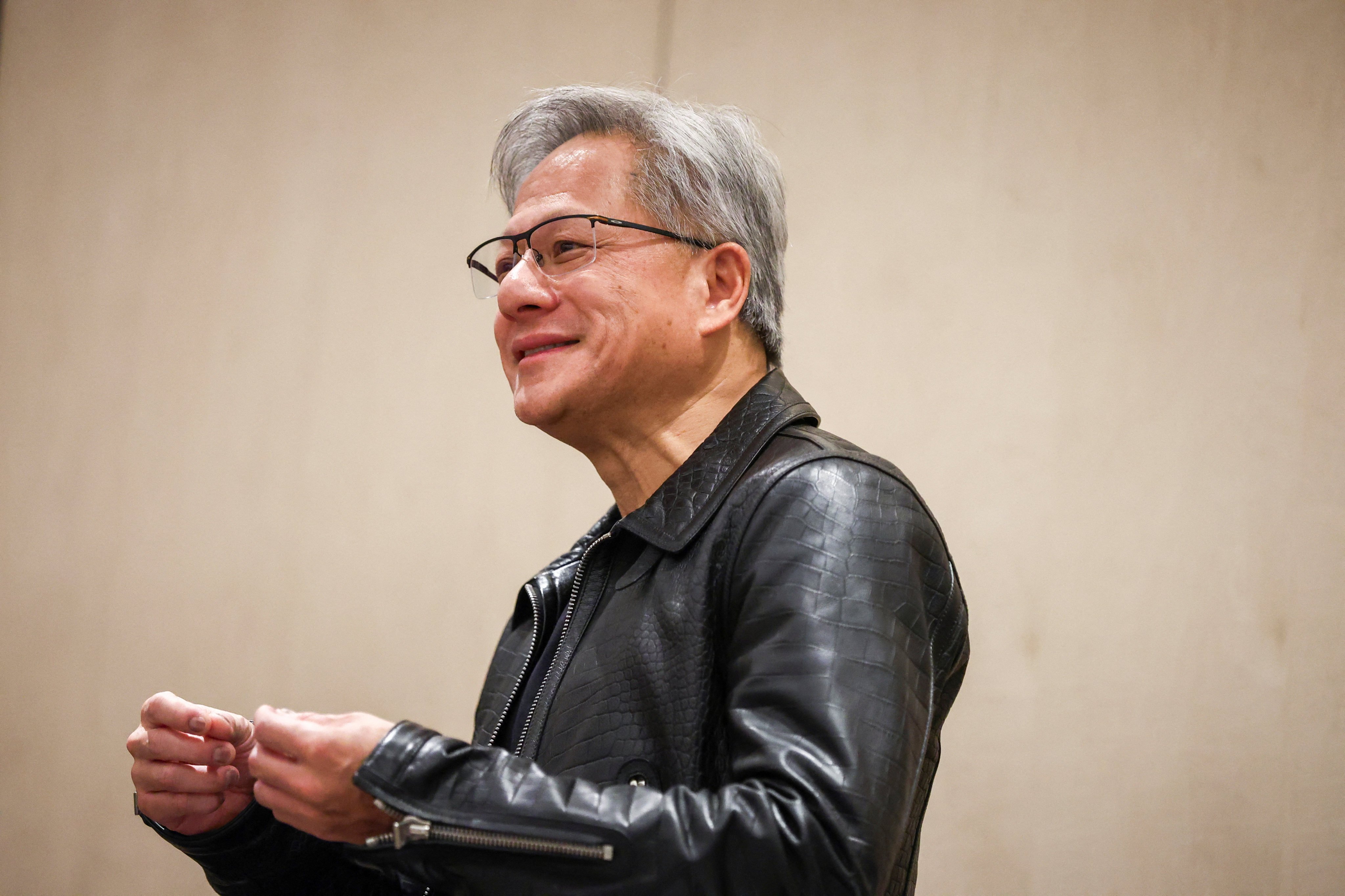 NVIDIA CEO Jensen Huang. Nvidia, which makes specialised computer chips used for training AI models, has surpassed Apple to become the highest-valued company in the world. Photo: Reuters