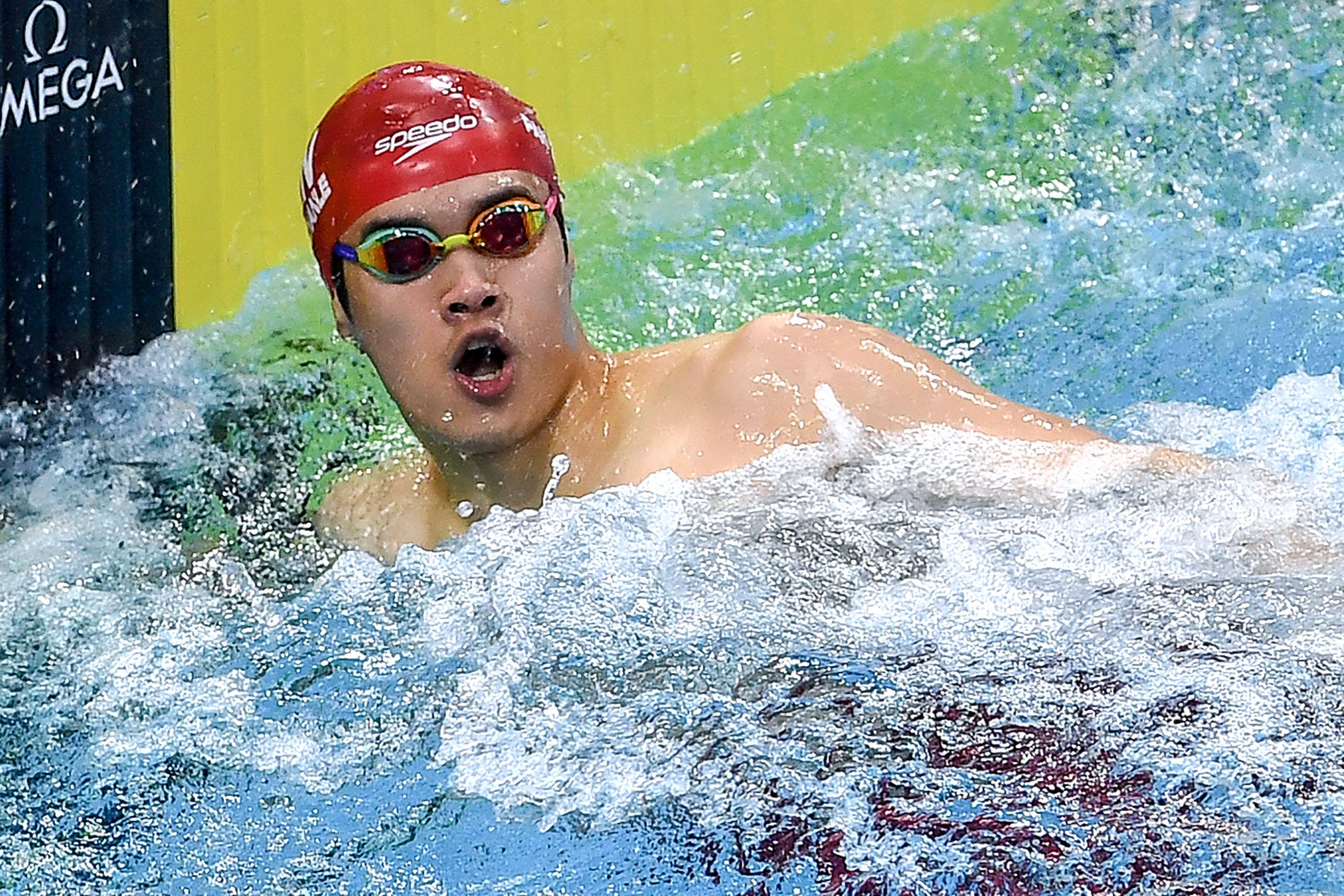 Chinese swimmer Pan Zhanle has suggested rivals at the Paris Olympics had a ‘breakdown’ when China won gold medals. Photo: AFP