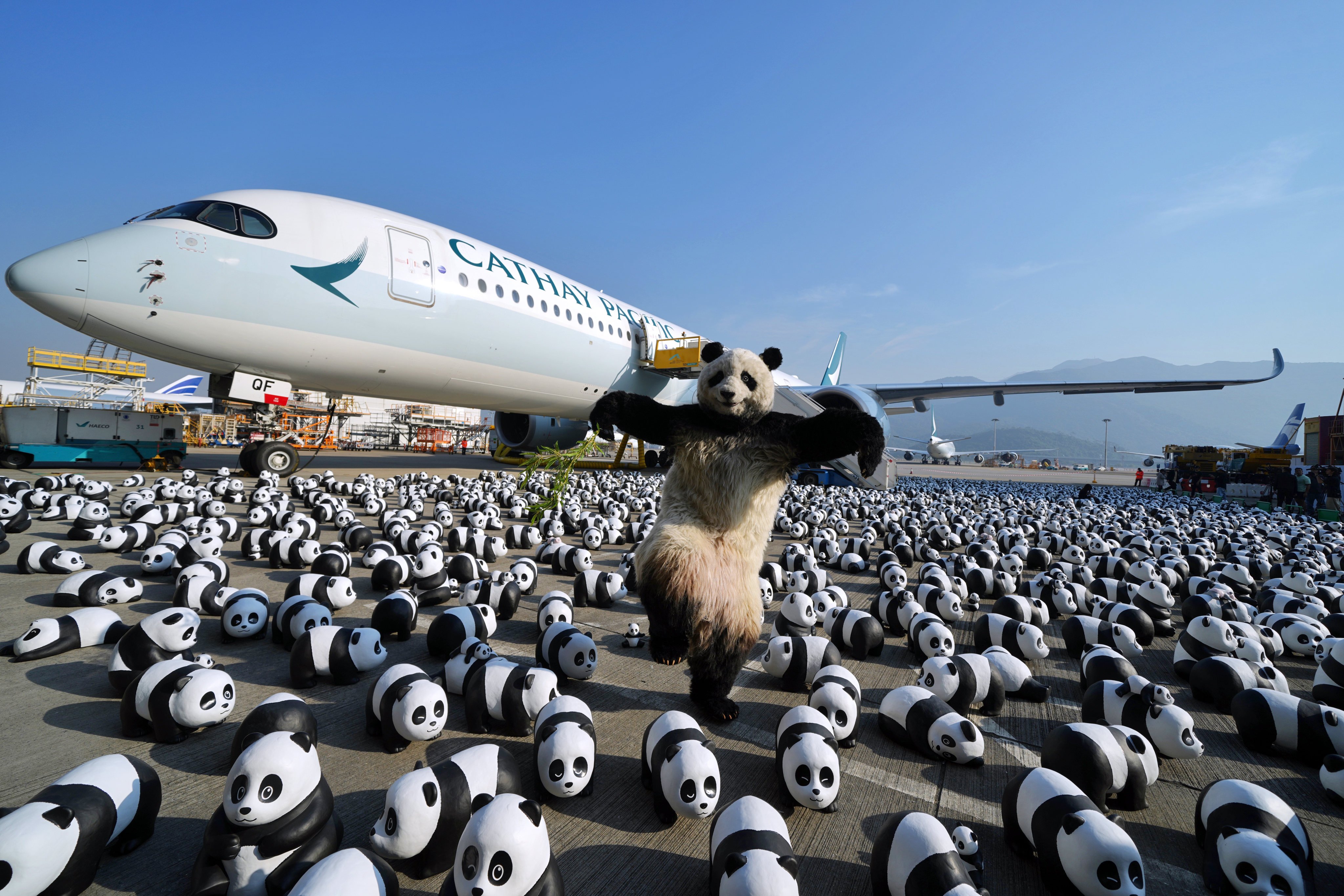 The costume has wowed the public since it was unveiled at Hong Kong airport earlier this week and sells for US$180,000. Photo: Elson Li