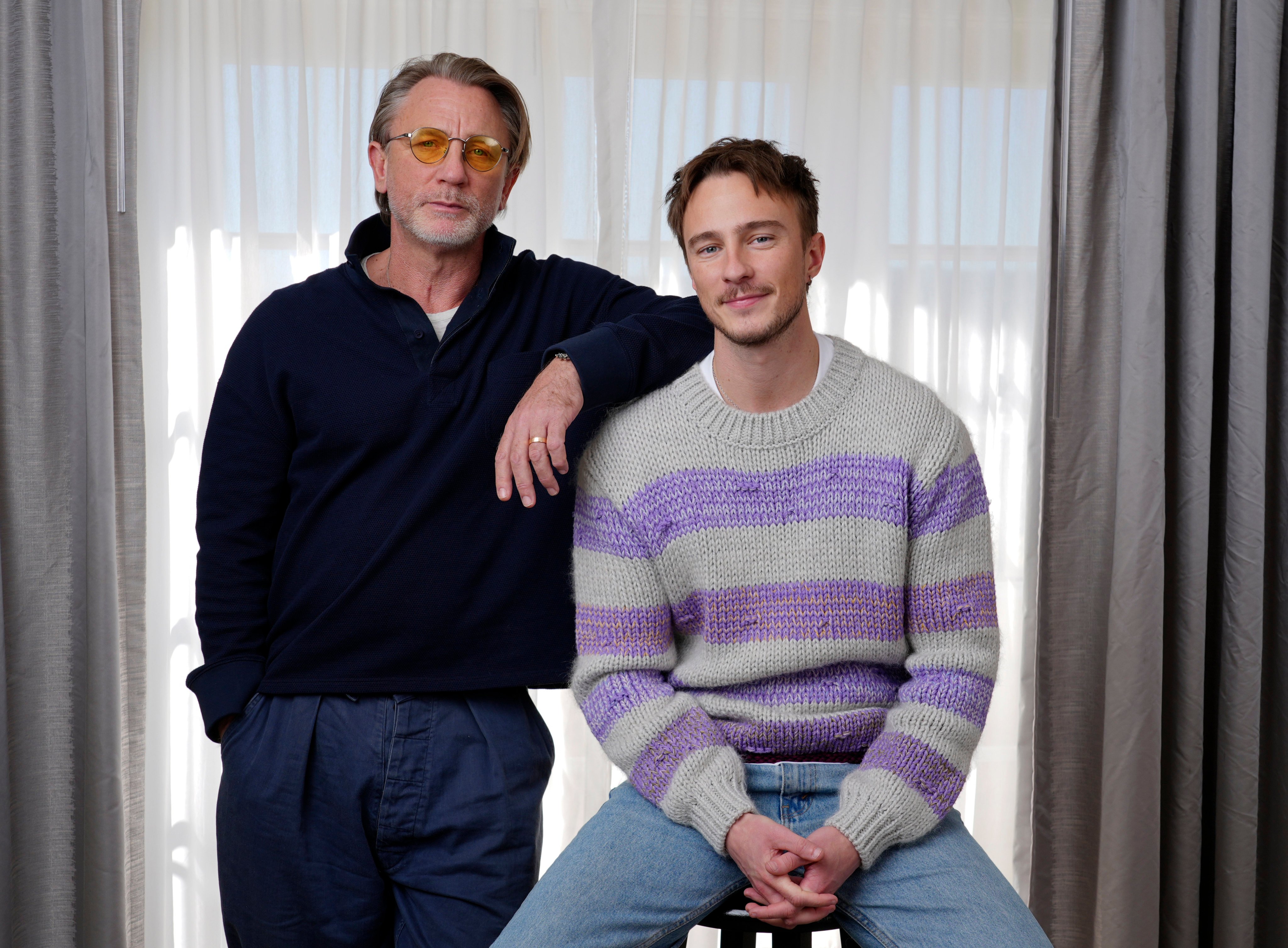 Daniel Craig, left, and Drew Starkey, stars of the film Queer, in Los Angeles. The James Bond actor, his co-star and director Luca Guadagnino talk about the new film. Photo: AP