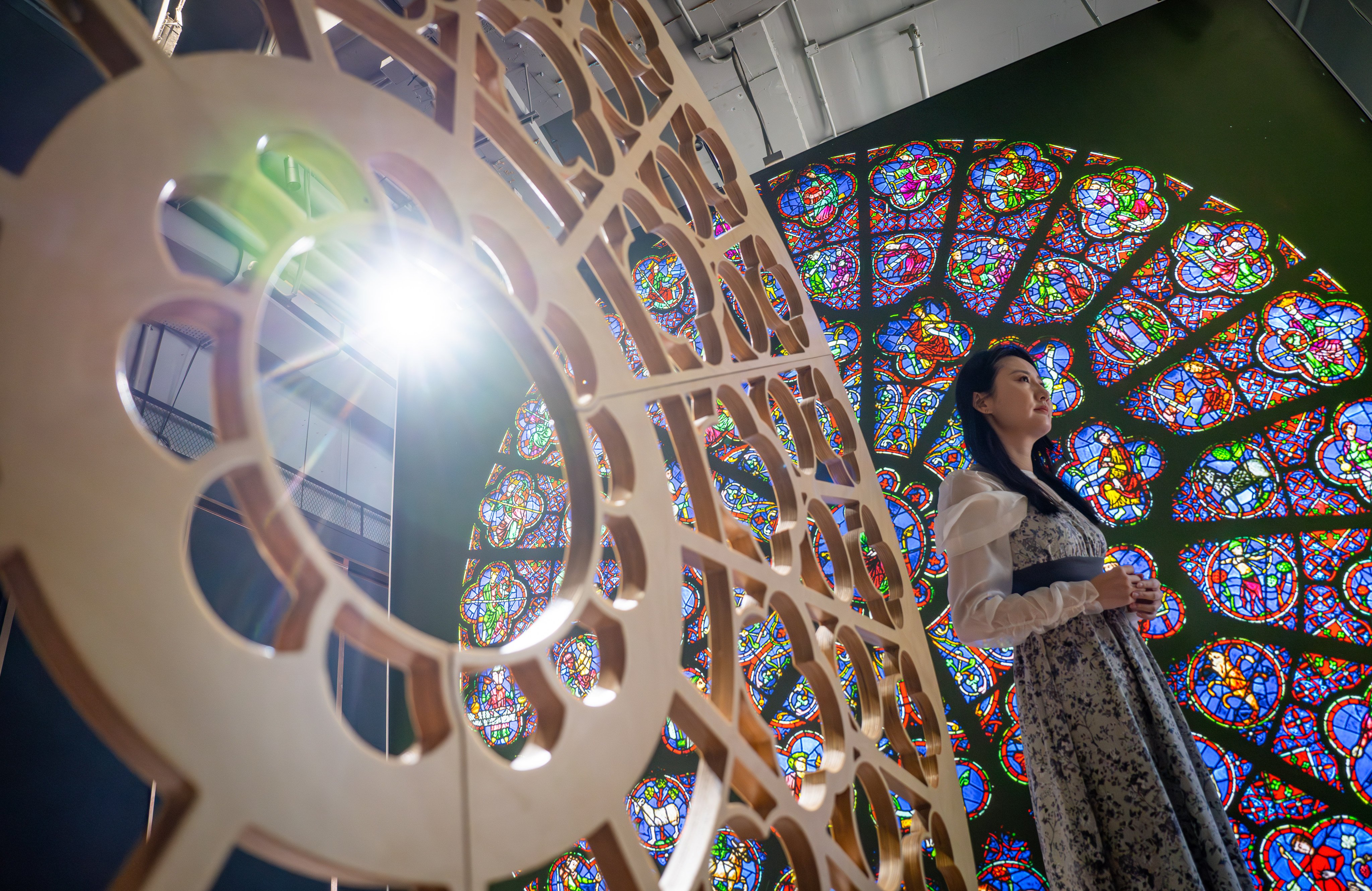 A media preview of Notre-Dame de Paris, The Augmented Exhibition, which opens to the public at West Kowloon Cultural District, Hong Kong, on December 8. Photo: Alexander Mak