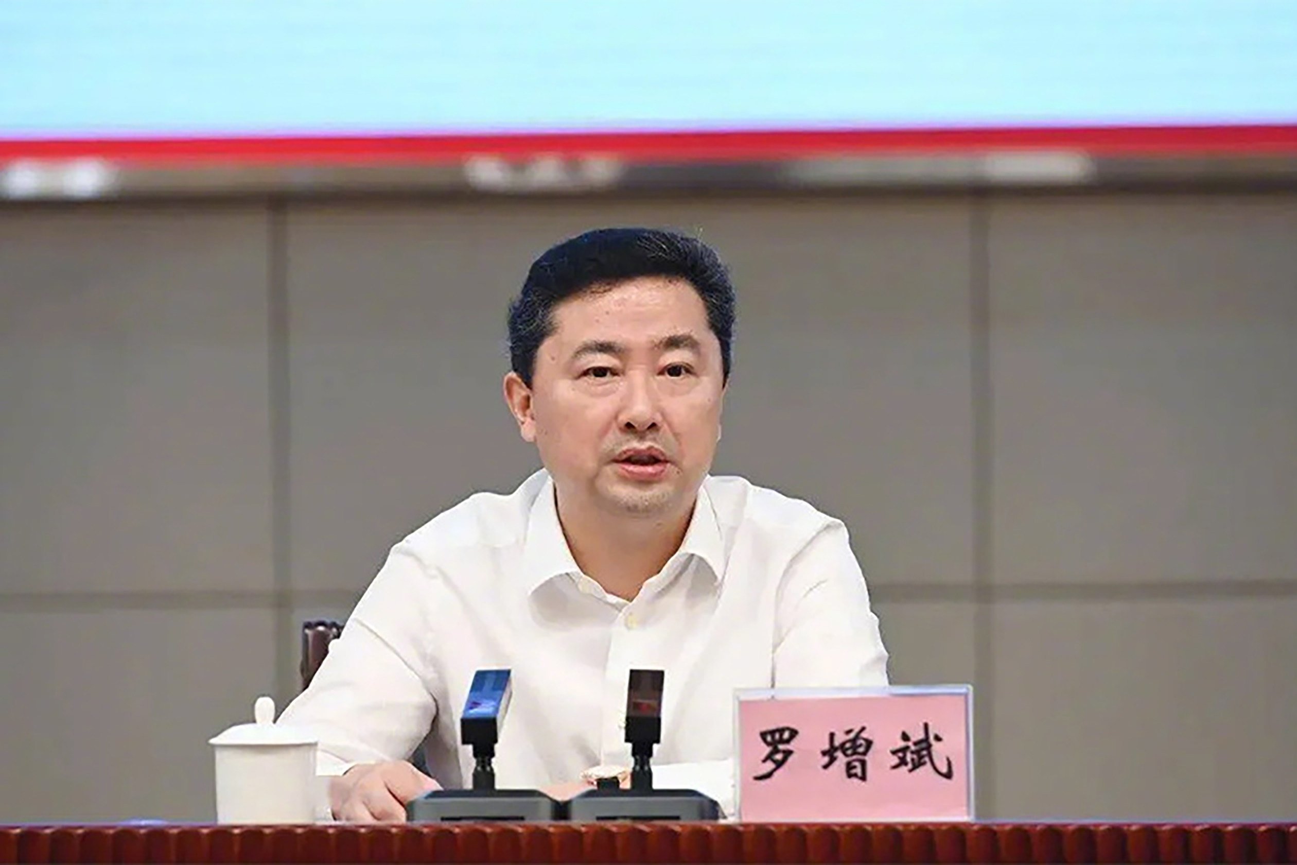 Luo Zengbin is the fourth prominent official to be brought down this year in a series of crackdowns that have shaken the top levels of power in Hainan. Photo: Weibo