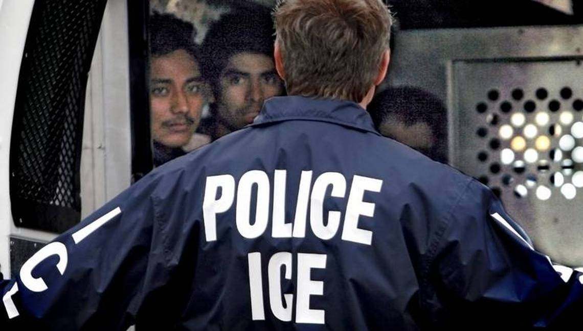 Immigration and Customs Enforcement and a group of undocumented immigrants detained in Kansas. File photo: The Wichita Eagle/TNS