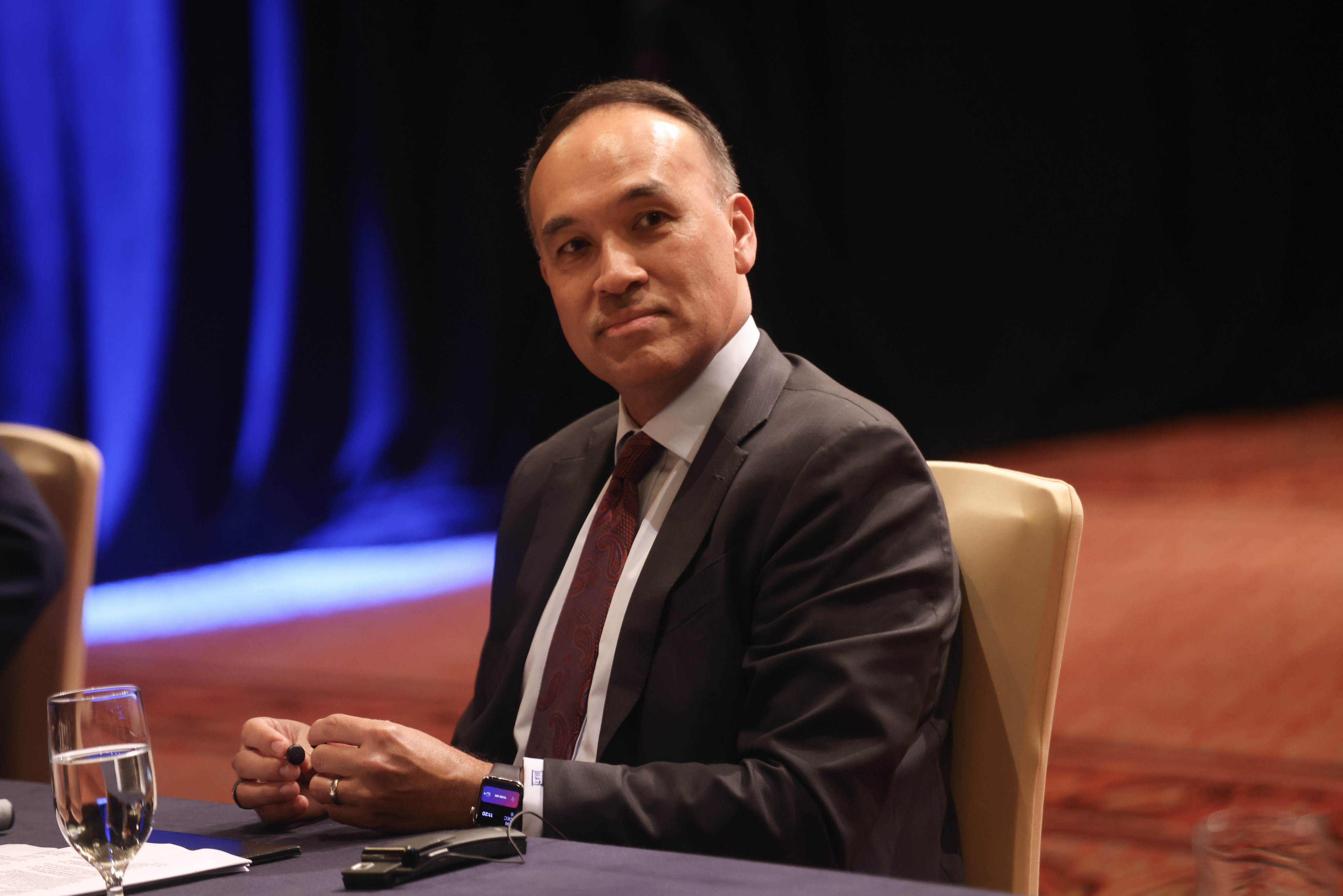 NBA Deputy Commissioner Mark Tatum at a press conference following the announcement of NBA pre-season games in Macau.
Photo: Jonathan Wong