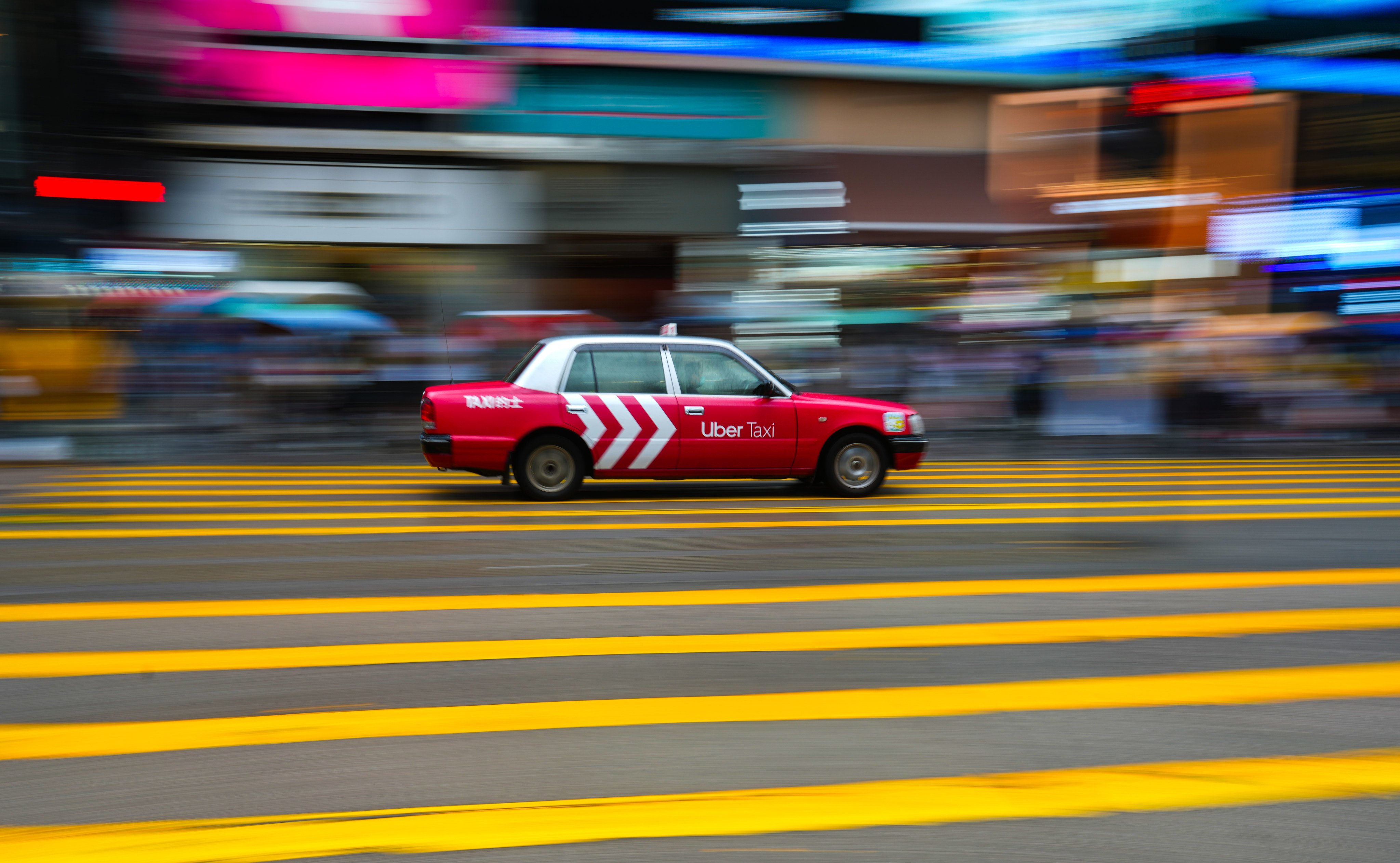 An Uber taxi in Tsim Sha Tsui. Photo: Sam Tsang