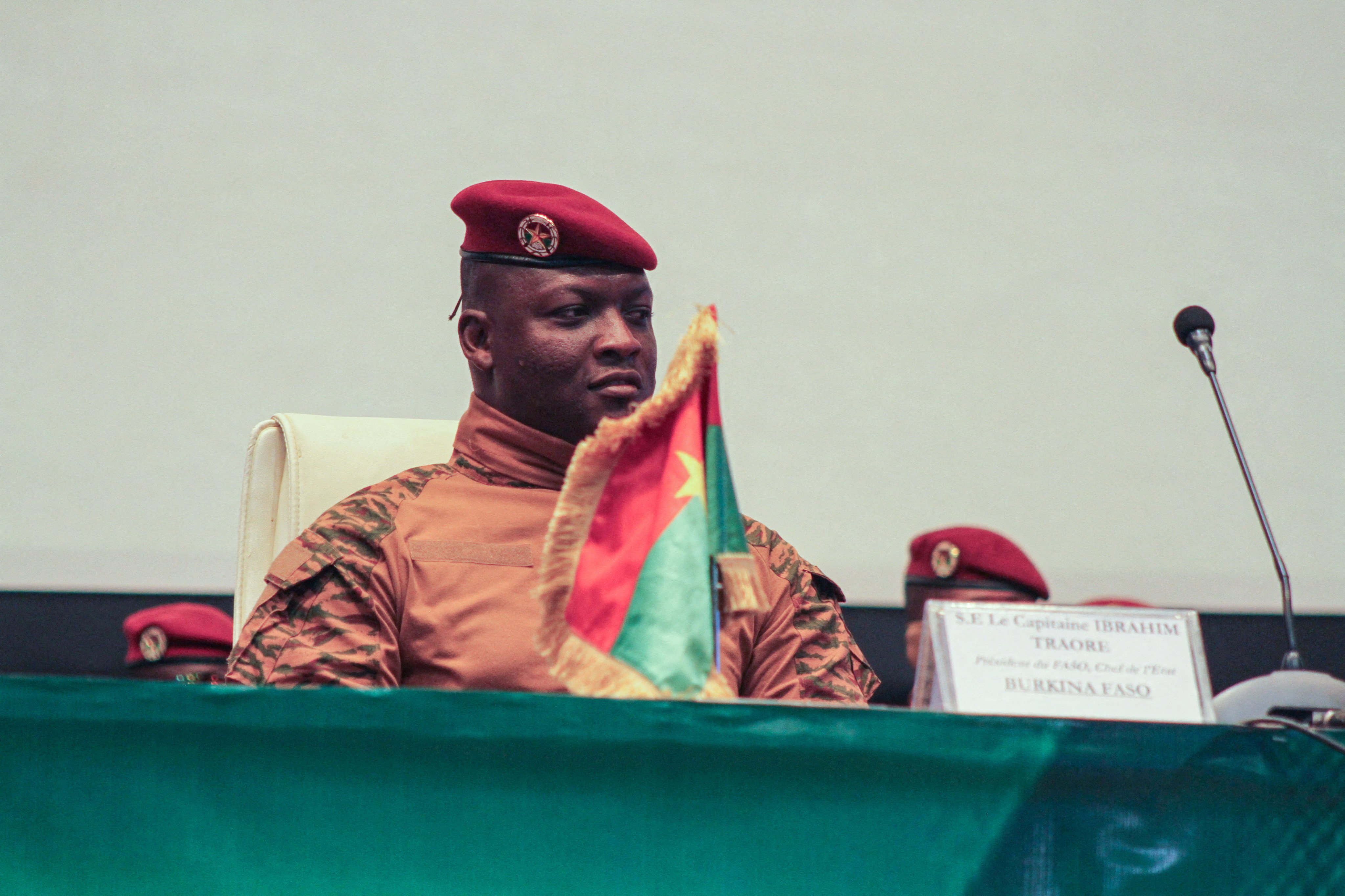 Burkina Faso’s junta leader Ibrahim Traore attends the first ordinary summit of heads of state and governments of the Alliance of Sahel States in Niamey, Niger, in July. Photo: Reuters 