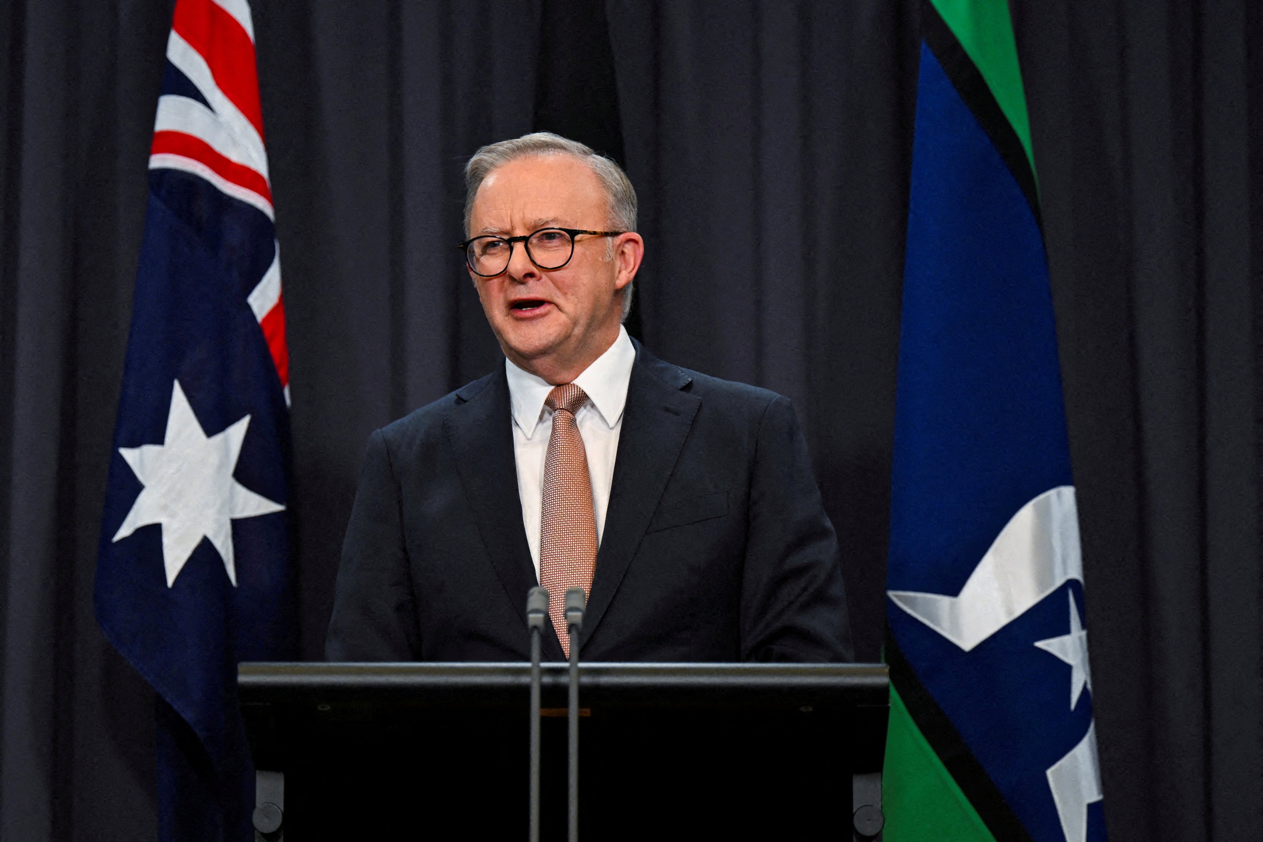 Australian Prime Minister Anthony Albanese has denounced the arson attack on the Melbourne synagogue as an act of “terrorism”. File photo: Reuters