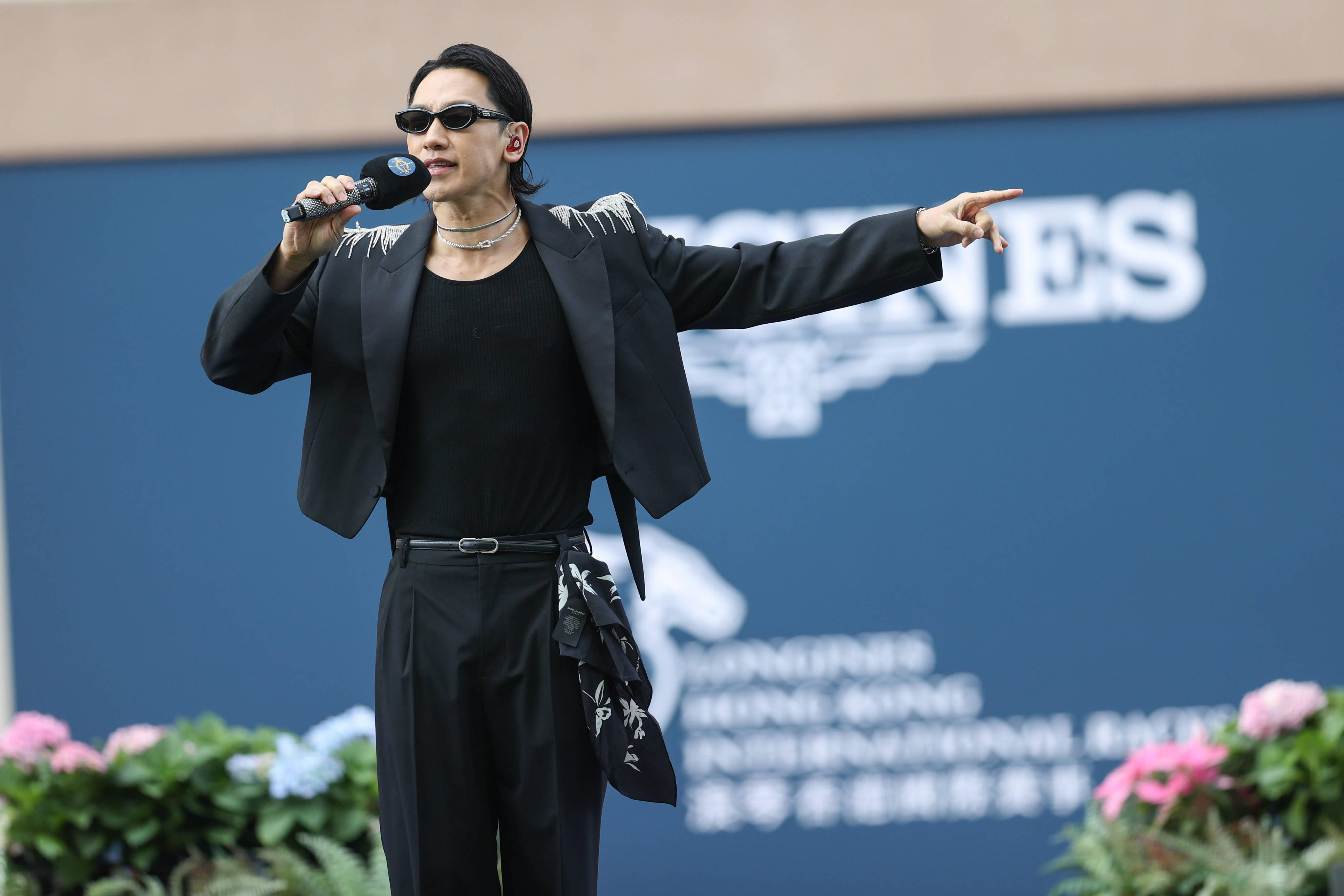 K-pop star Rain thrilled fans with a selection of his songs at the opening of the Longines Hong Kong International Races at the Sha Tin Racecourse in Hong Kong. Photo: Hong Kong Jockey Club