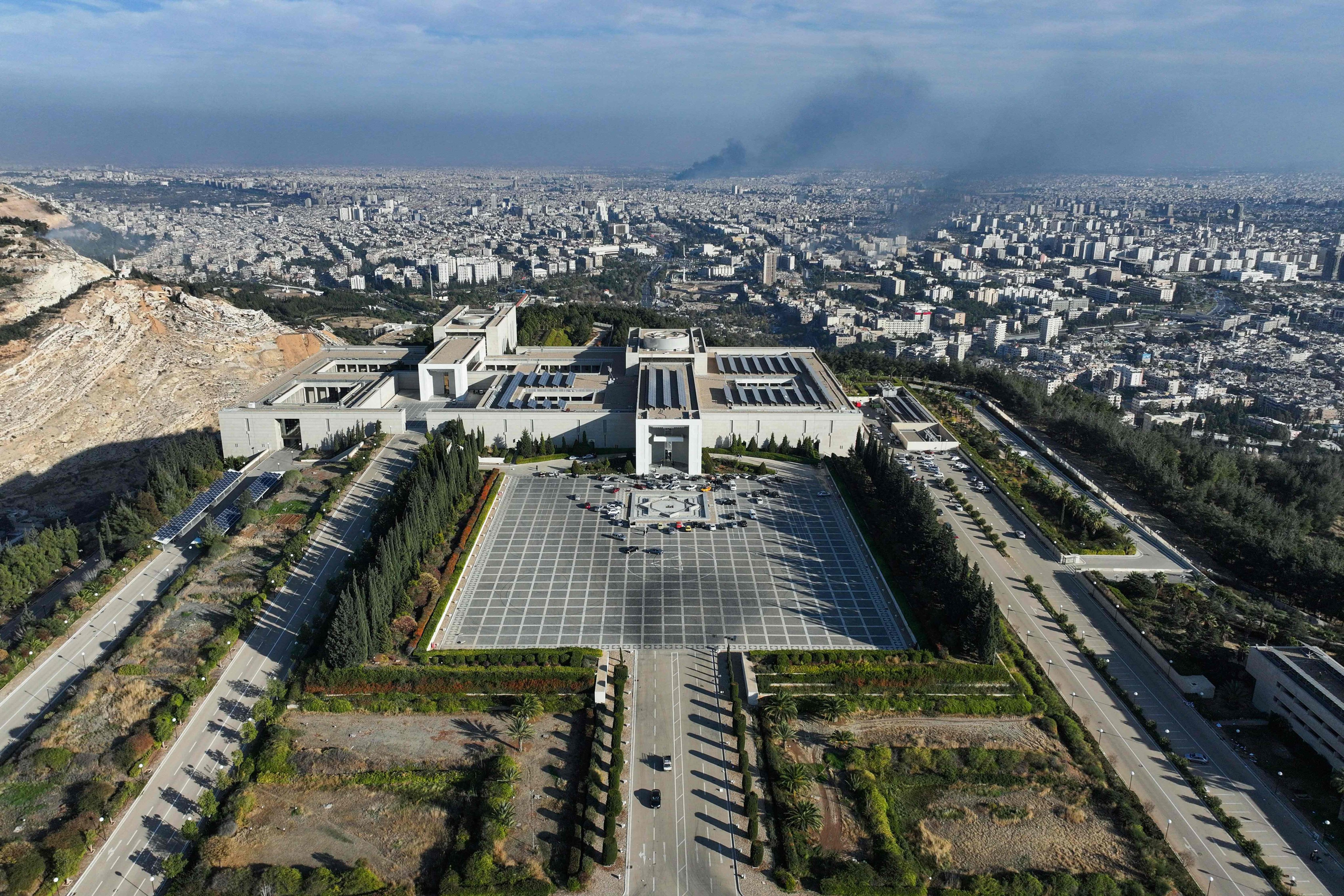 The Syrian presidential palace in Damascus after Islamist-led rebels took the Syrian capital in a lightning offensive. Photo: AFP