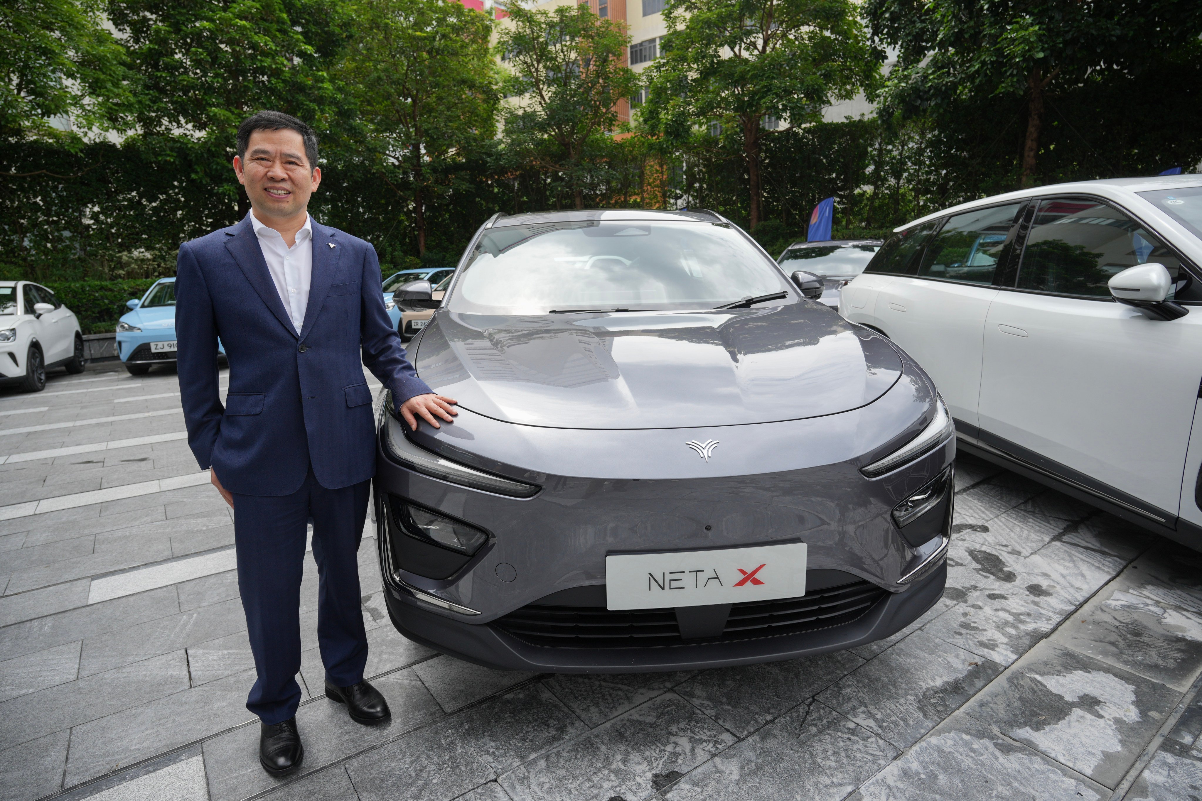 Hozon founder and chairman Fang Yunzhou at the delivery ceremony of Neta X cars in Hong Kong in September. Photo: May Tse