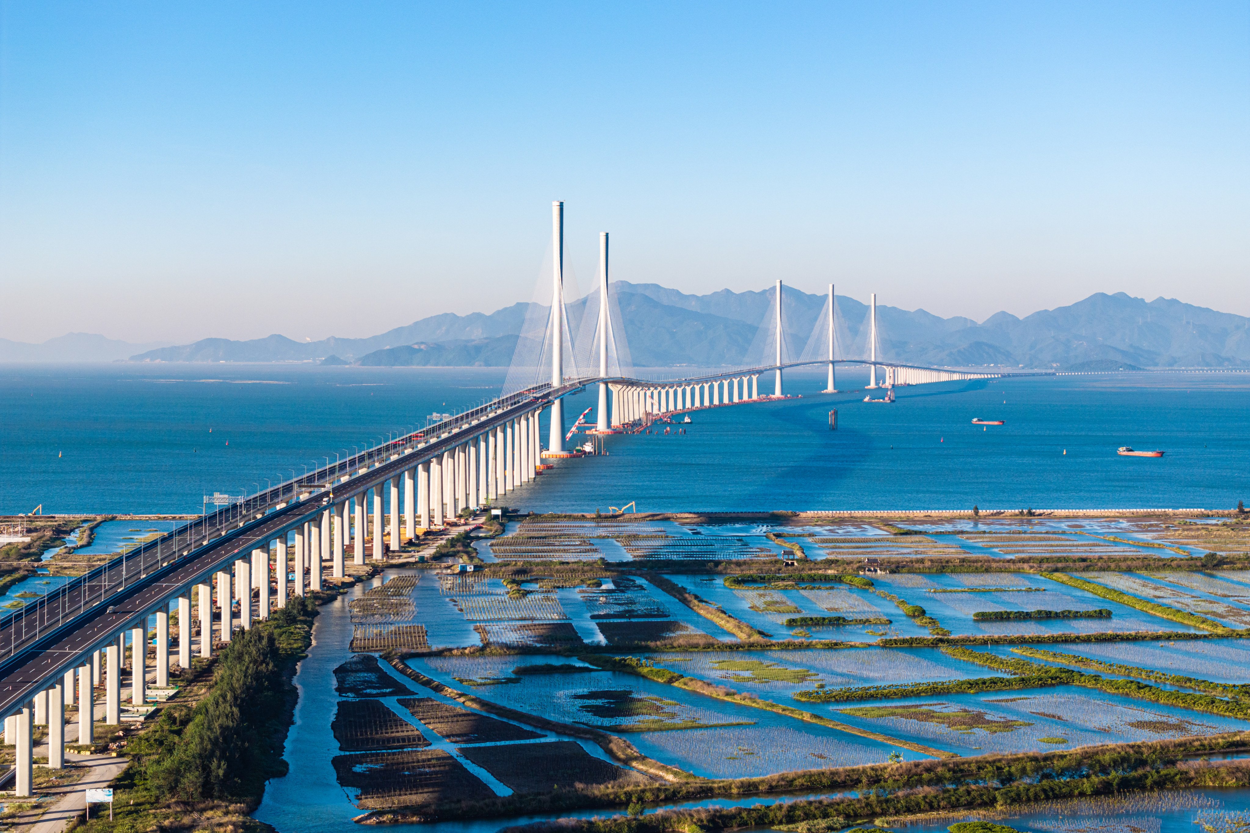 The Huangmaohai Cross-sea Passage runs about 31km from Gaolan Port in Zhuhai to Doushan in Jiangmen. Photo: Getty Images