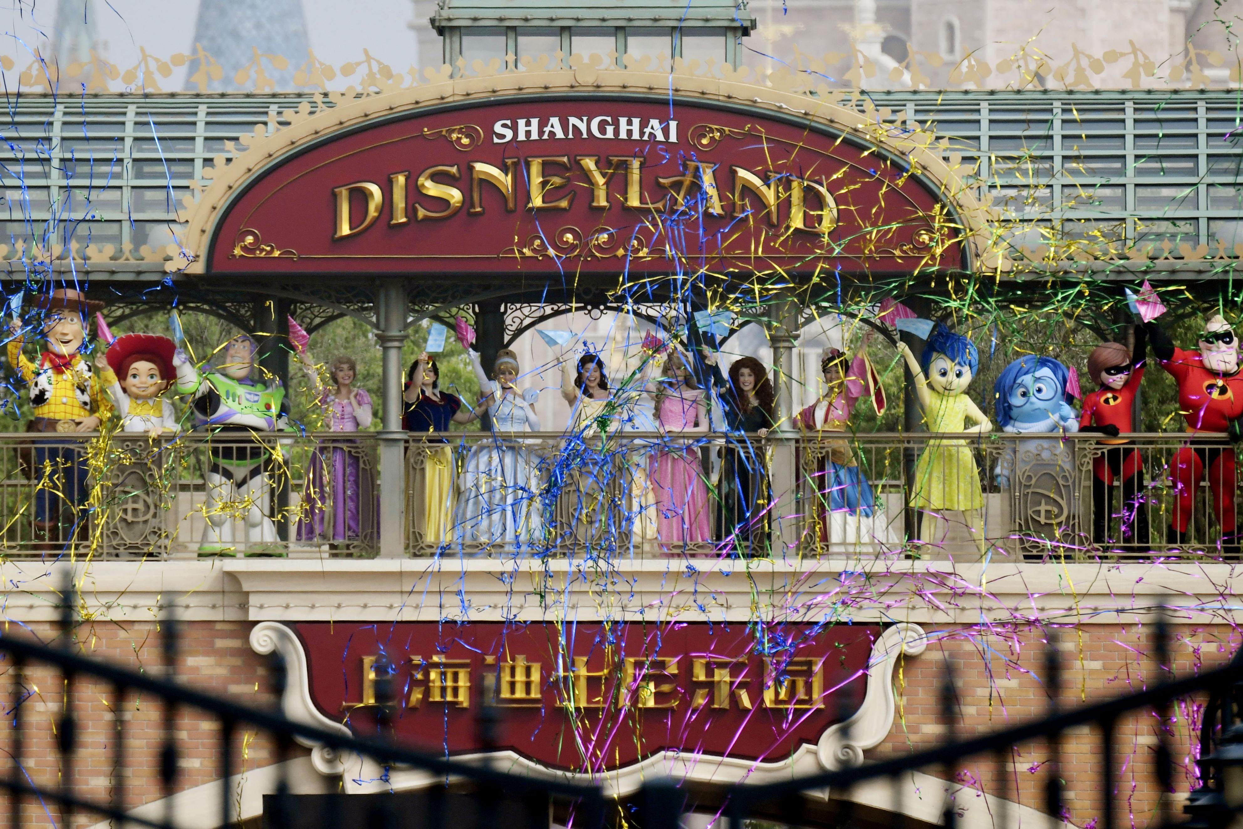 A ceremony to mark the reopening of Shanghai Disneyland in May 2020. Photo: Kyodo