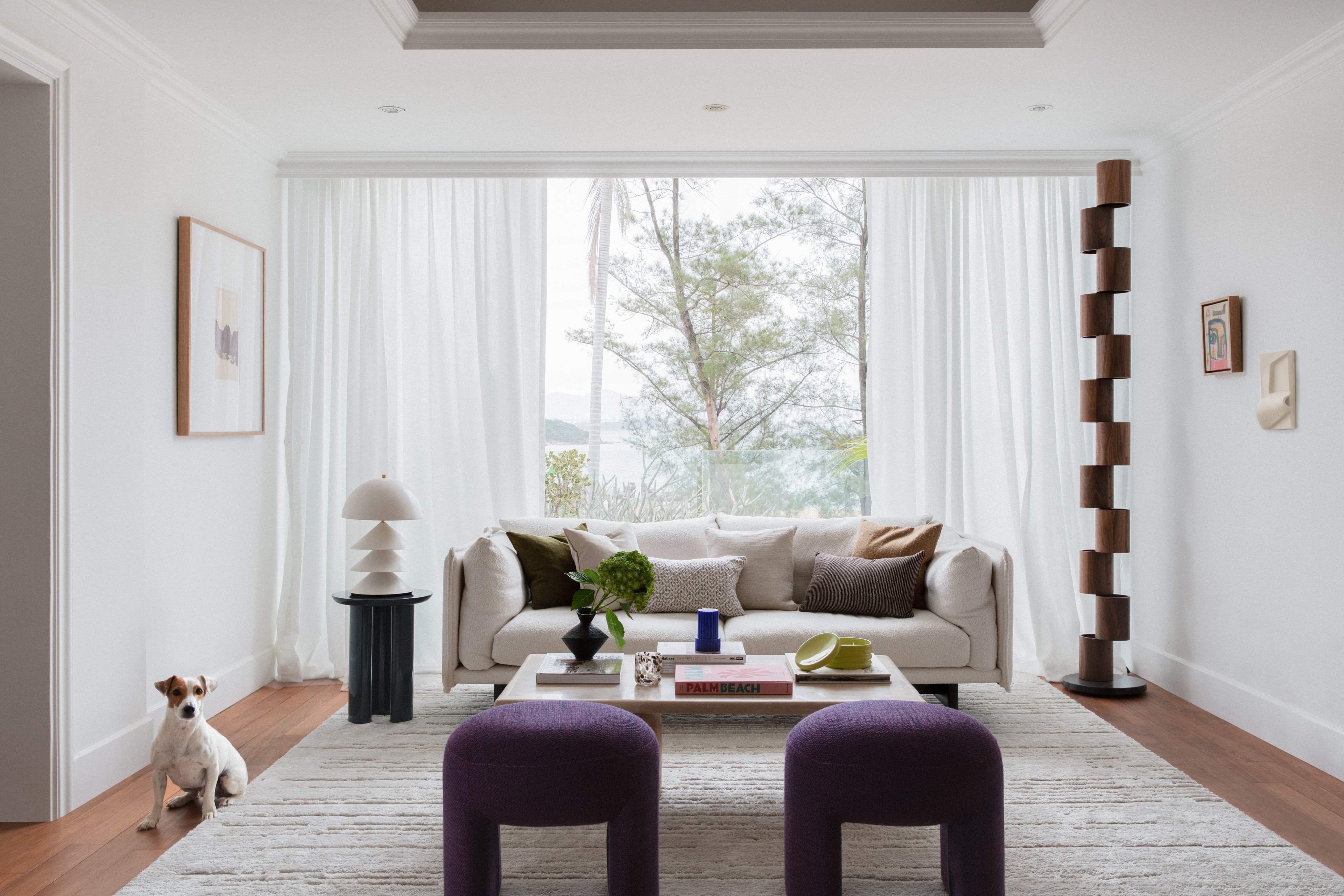 The main living area in the home redesigned by Iman El Zeky. Photo: Harold de Puymorin