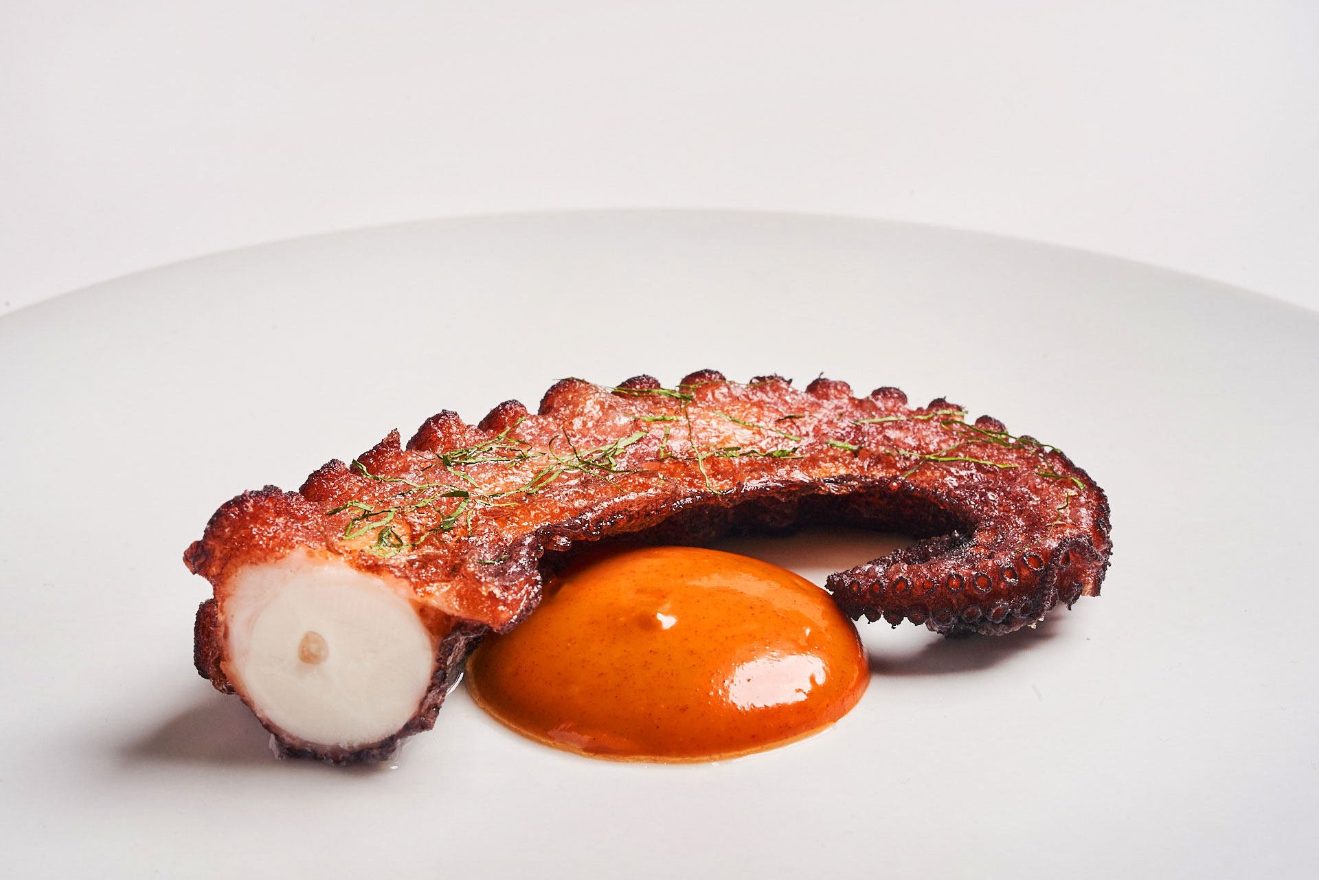 Grilled octopus with gochujang aioli, served at Jungsik in New York. Photo: Jungsik