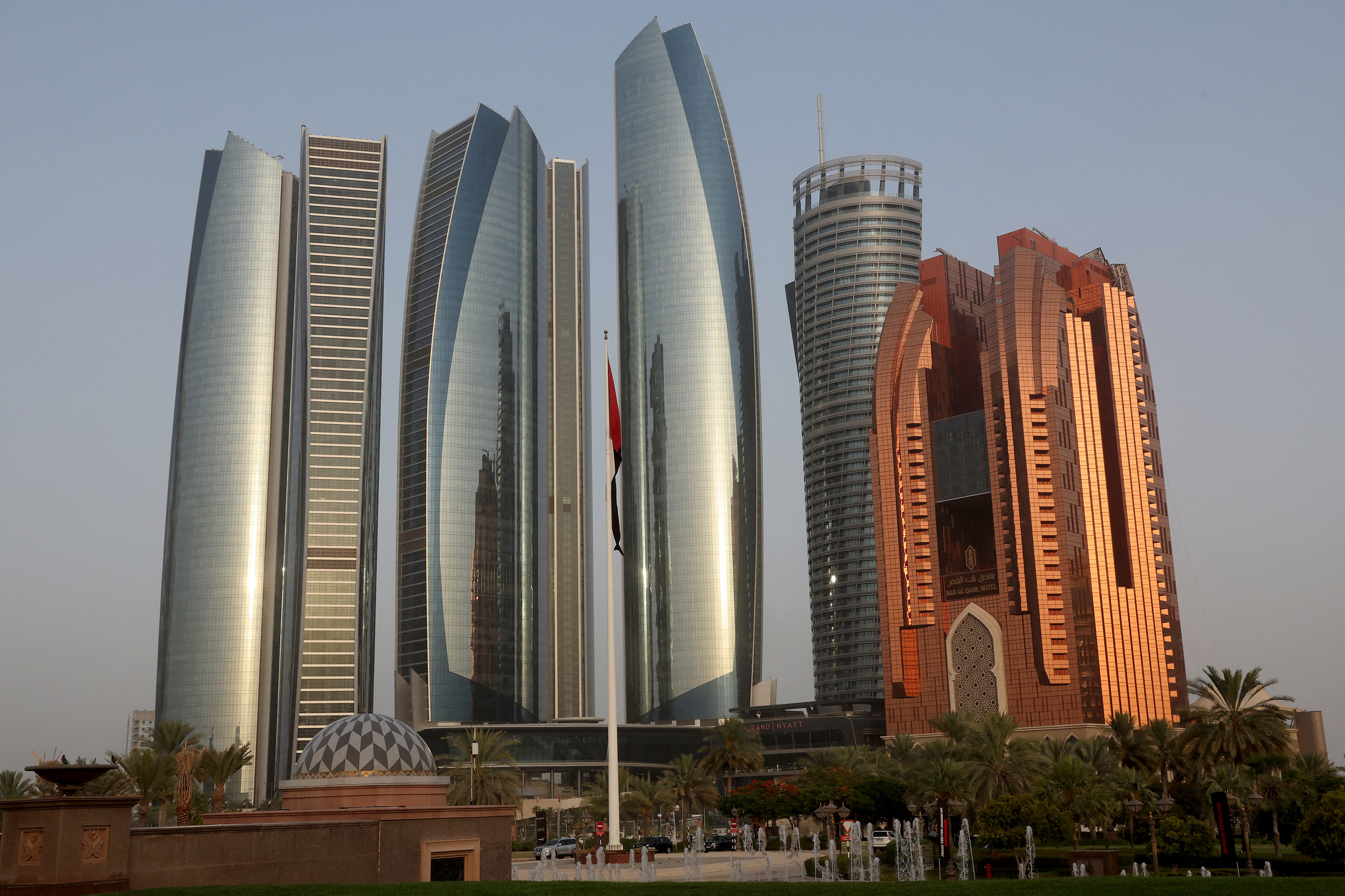 A view of buildings in Abu Dhabi on June 26, 2023. Photo: AFP