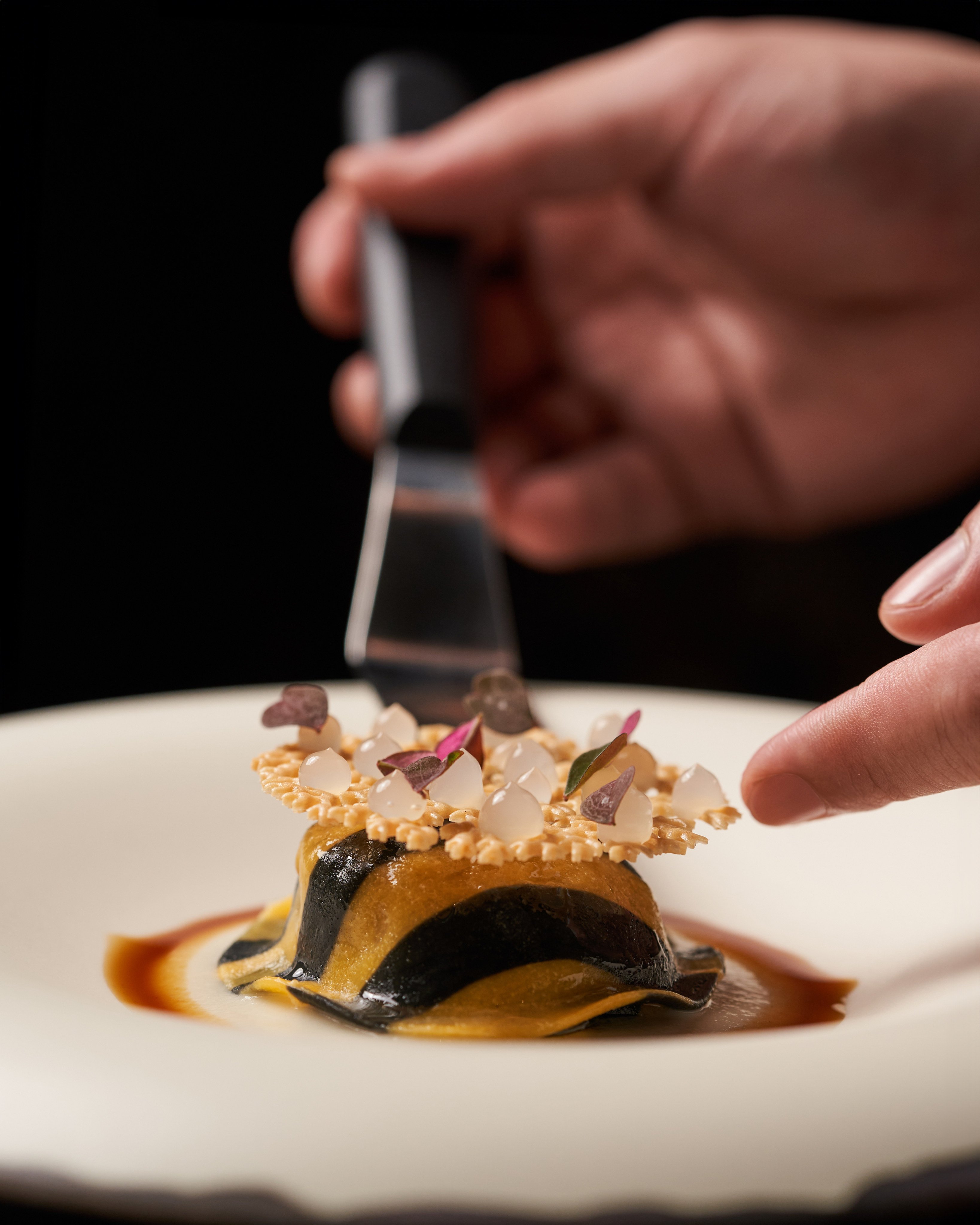 Beef cheek with foie gras raviolo at Té Bo. Photo: Té Bo
