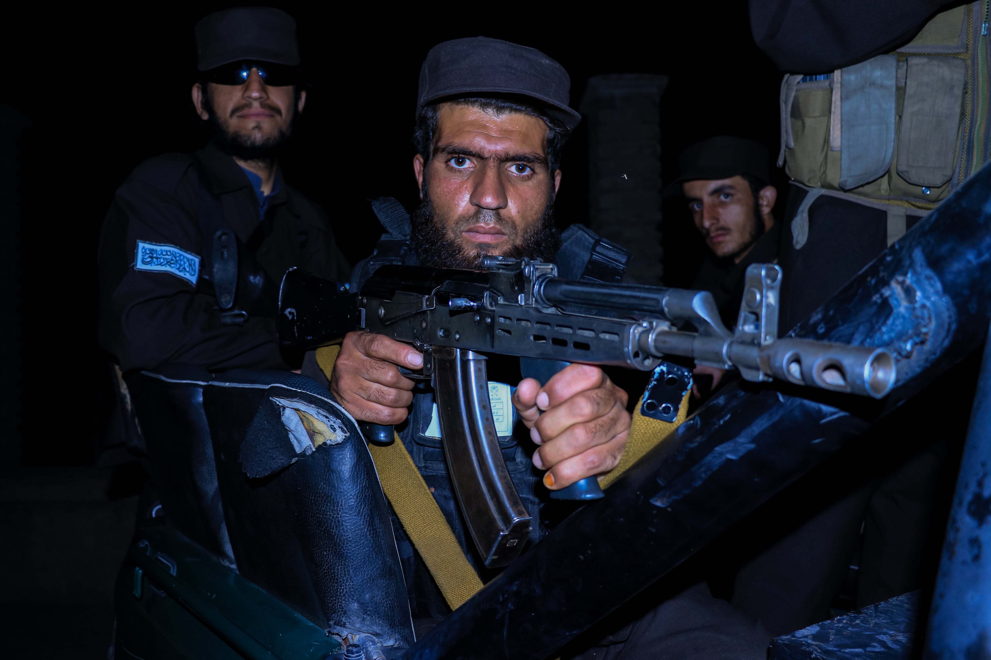 Taliban security patrol in Kabul, Afghanistan on Wednesday. Photo: EPA-EFE
