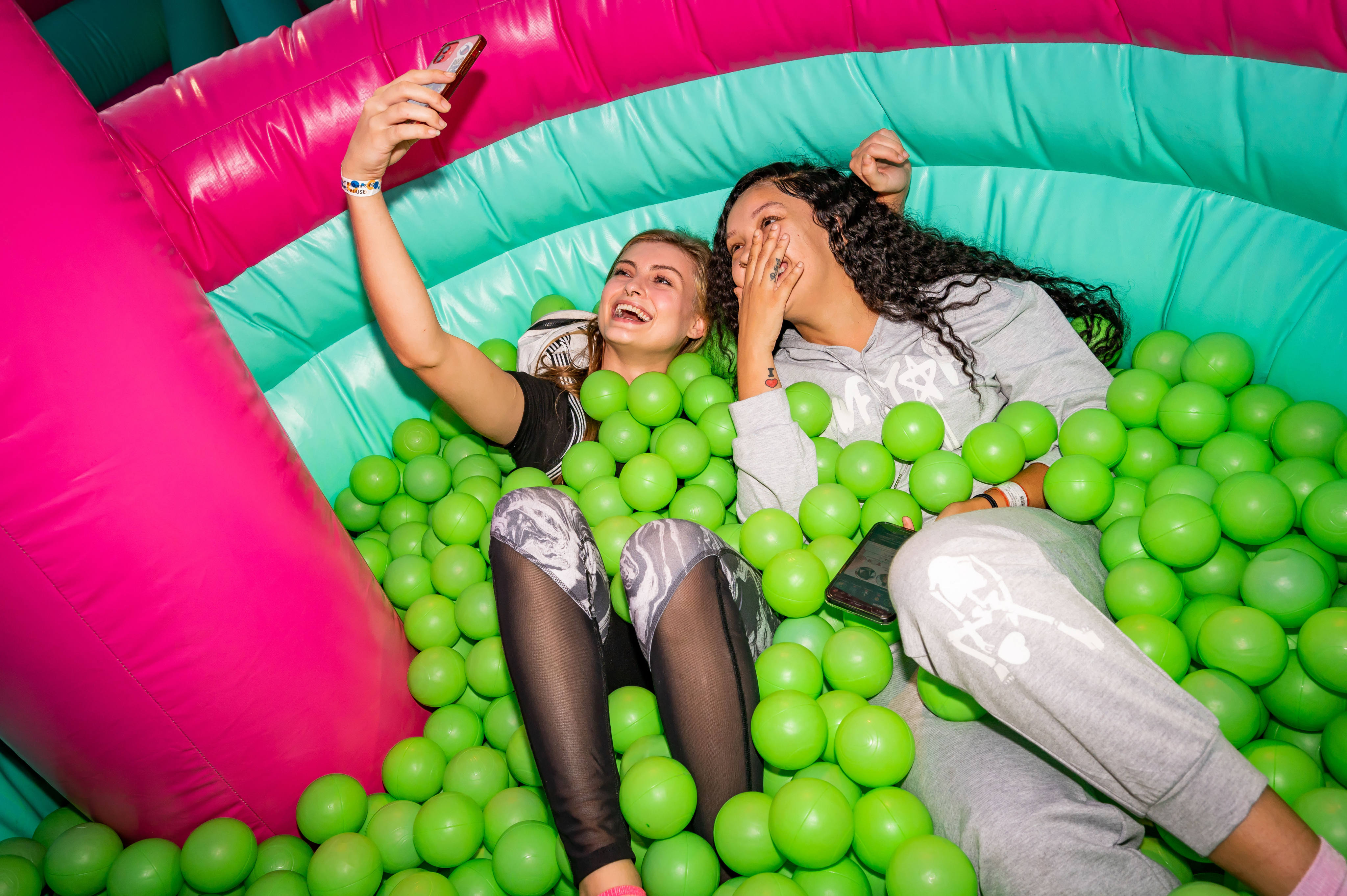 The Big Bounce features inflatable obstacle courses and live DJs. Photo: The Big Bounce