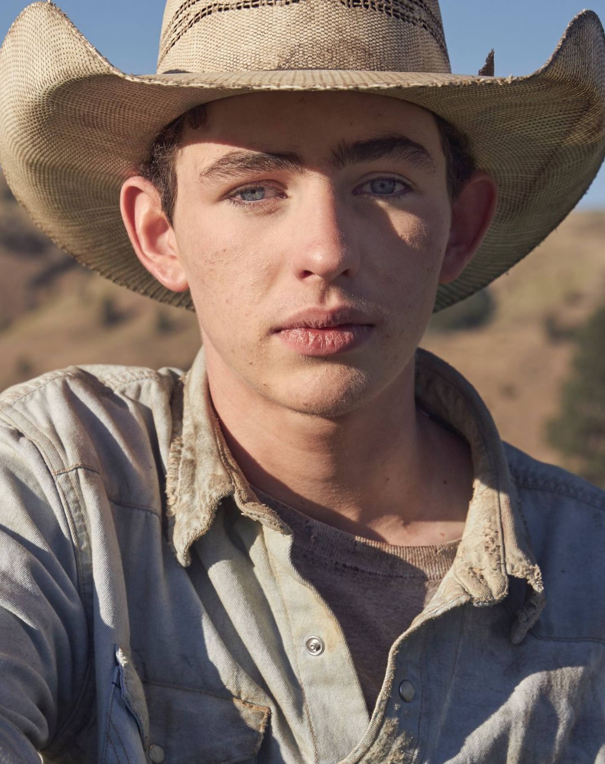 Meet Yellowstone's Finn Little, the actor who plays Carter: he befriended Angelina Jolie's kids on the set of Those Who Wish Me Dead, and has also starred alongside Nicolas Cage and Luke