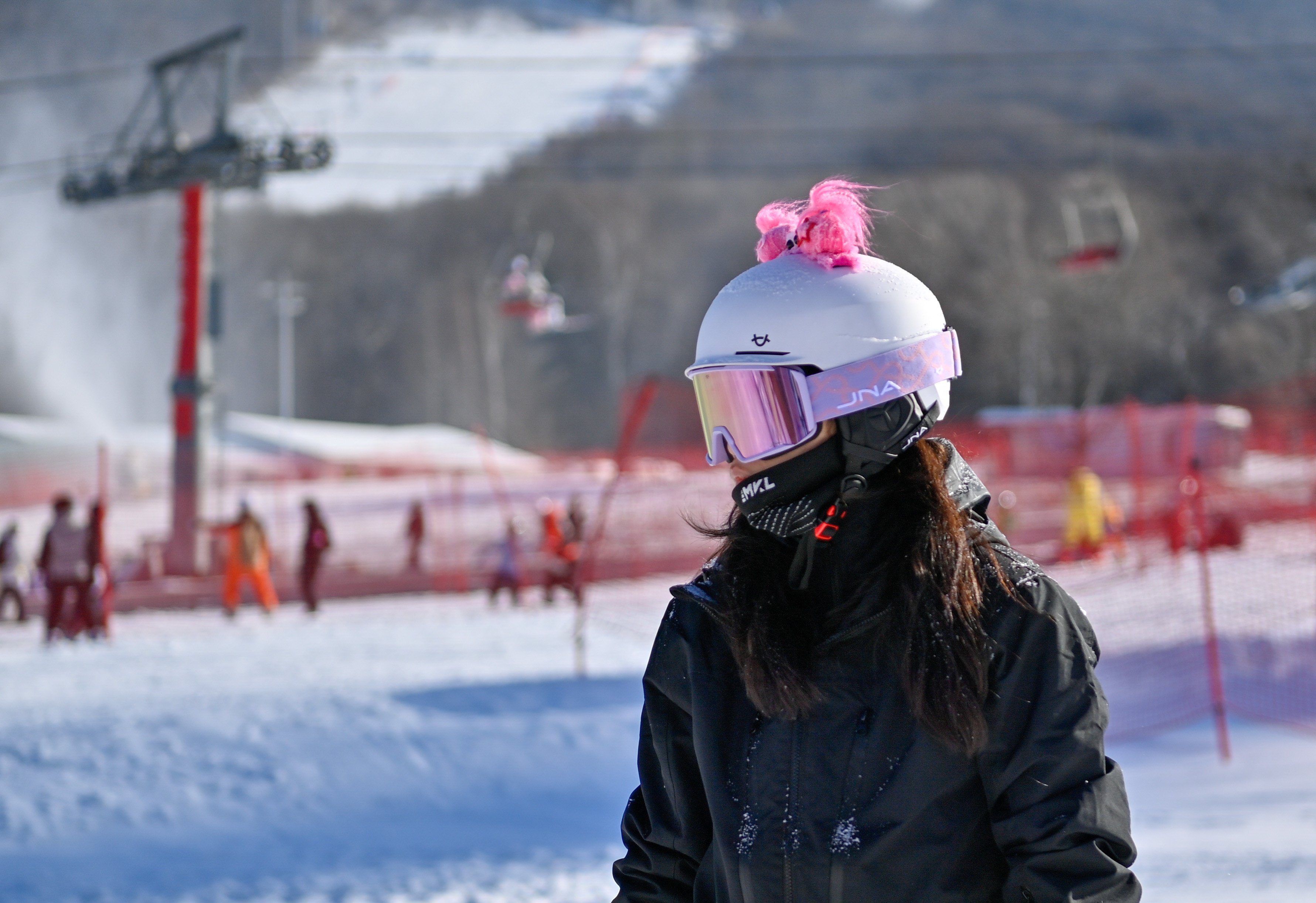 A skier enjoys the sport at the Beidahu Ski Resort in Jilin City, northeast China’s Jilin province. Photo: Xinhua