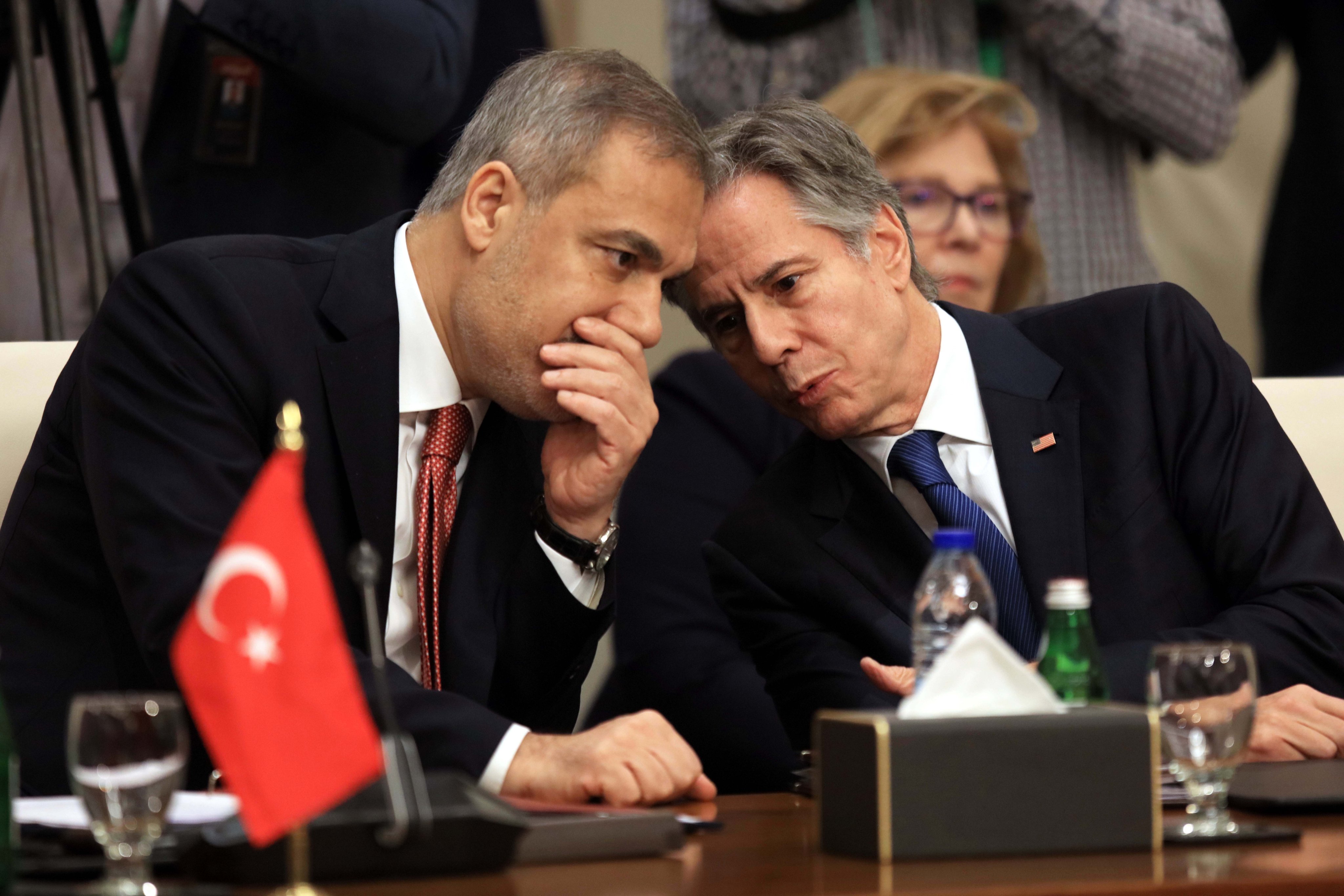 Turkish Foreign Minister Hakan Fidan (left) and US Secretary of State Antony Blinken. Photo: EPA-EFE