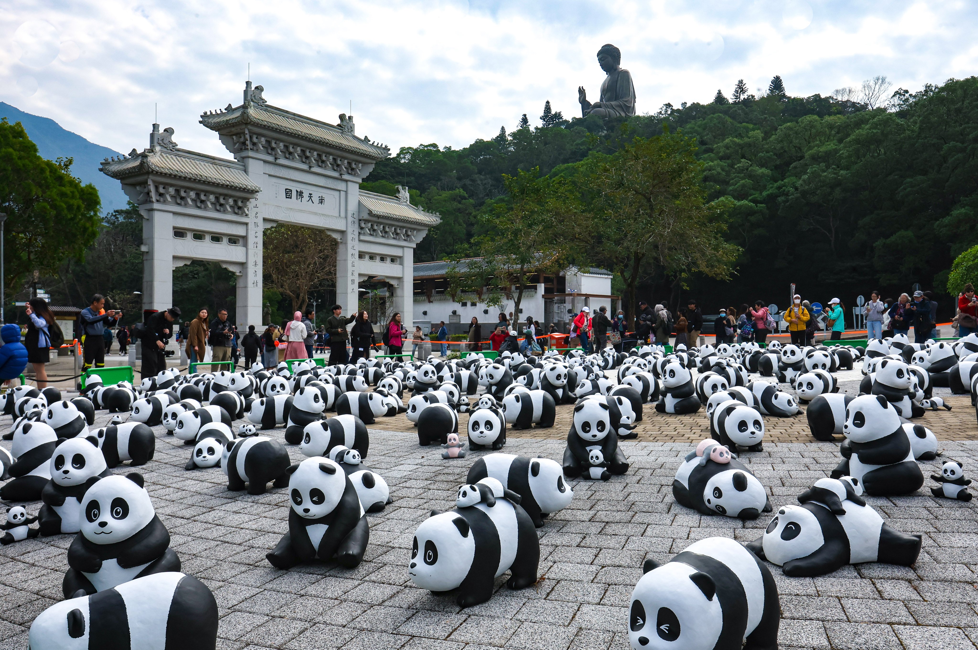 The “Panda Go! Fest HK” pop-up exhibition at Ngong Ping 360. Photo: Edmond So