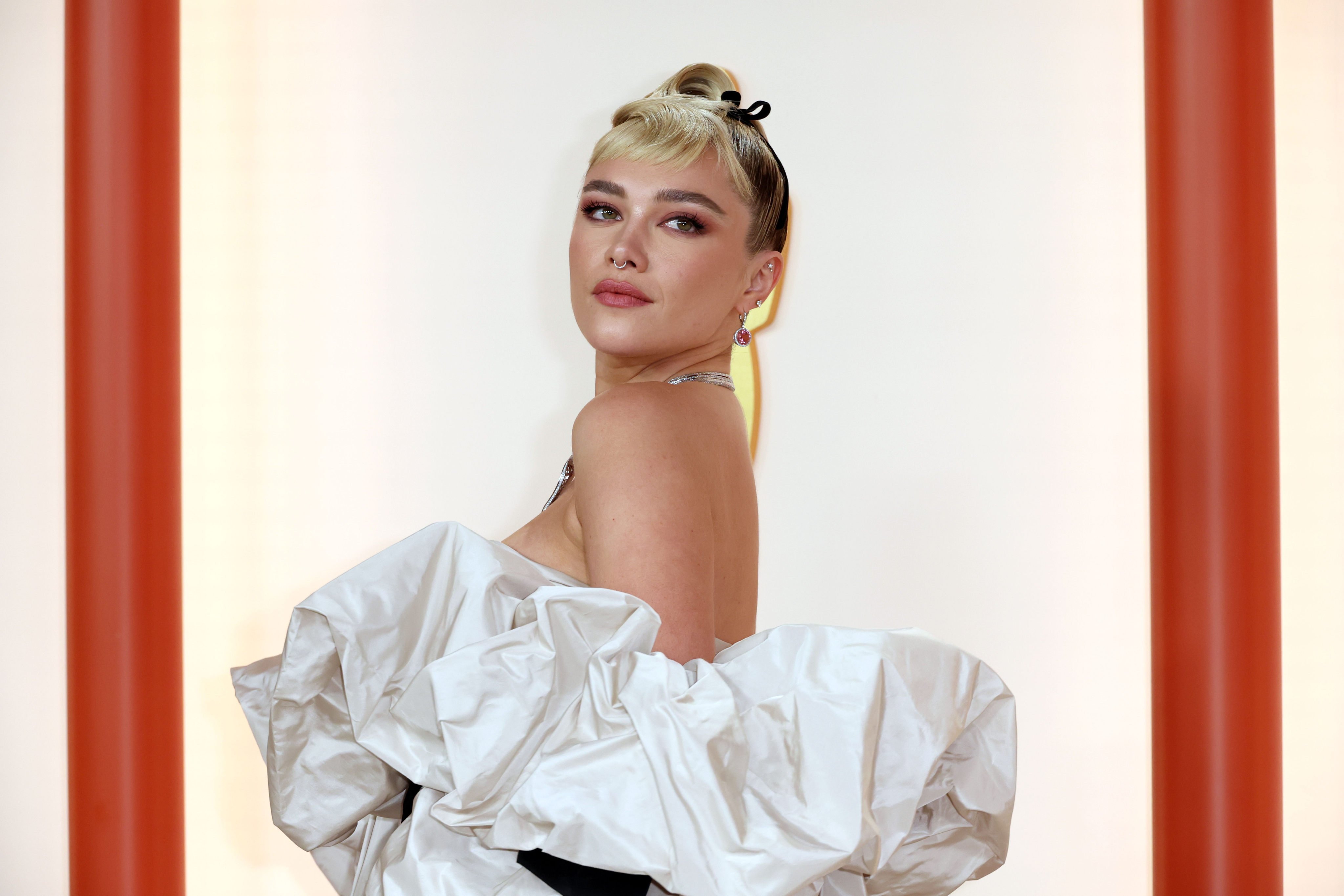 Florence Pugh attends the 2023 Oscars ceremony in Los Angeles. Photo: Allen J. Schaben/Los Angeles Times via Getty Images