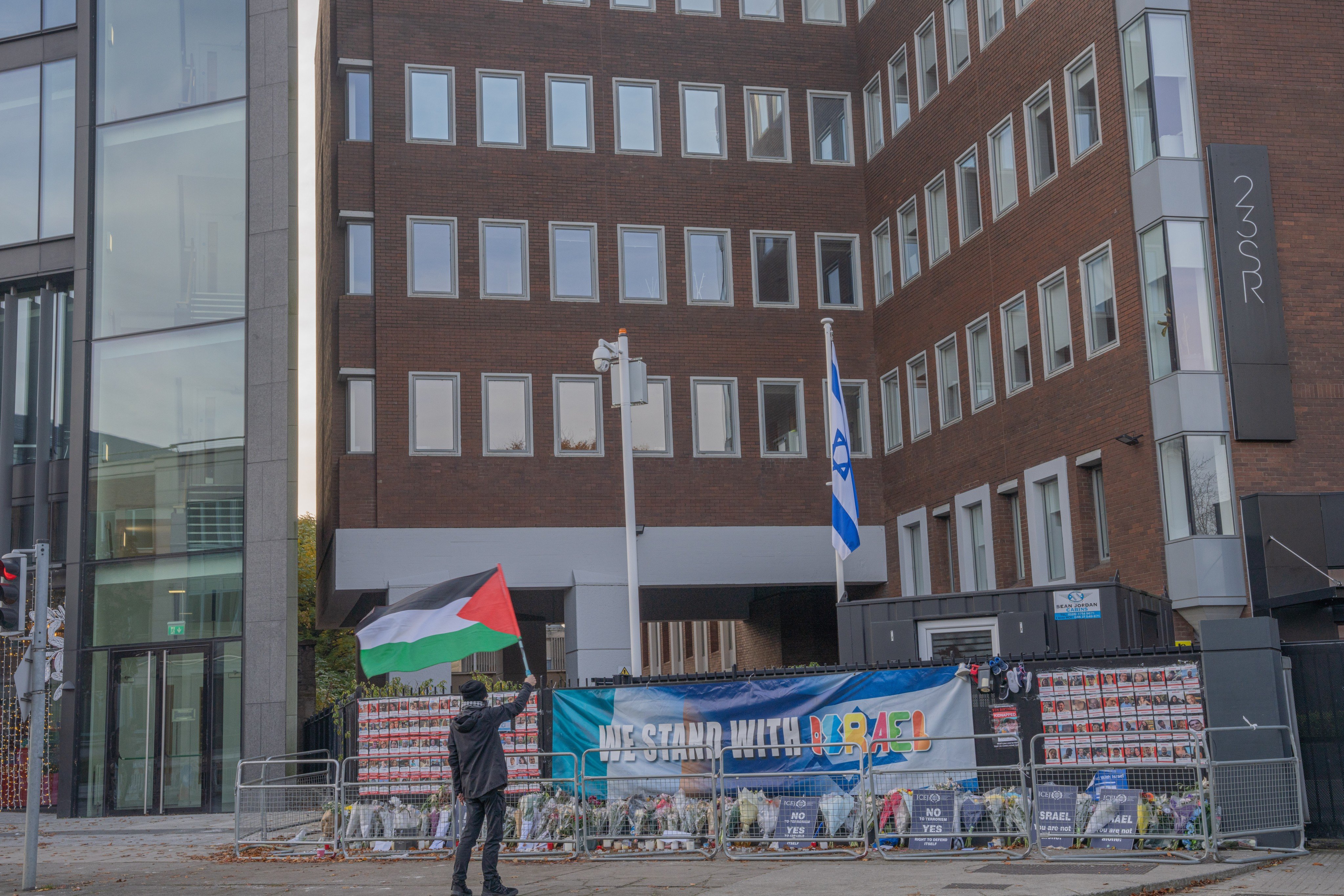 The Israeli embassy on Shelbourne Road in Dublin, Ireland in 2023. File photo: Shutterstock