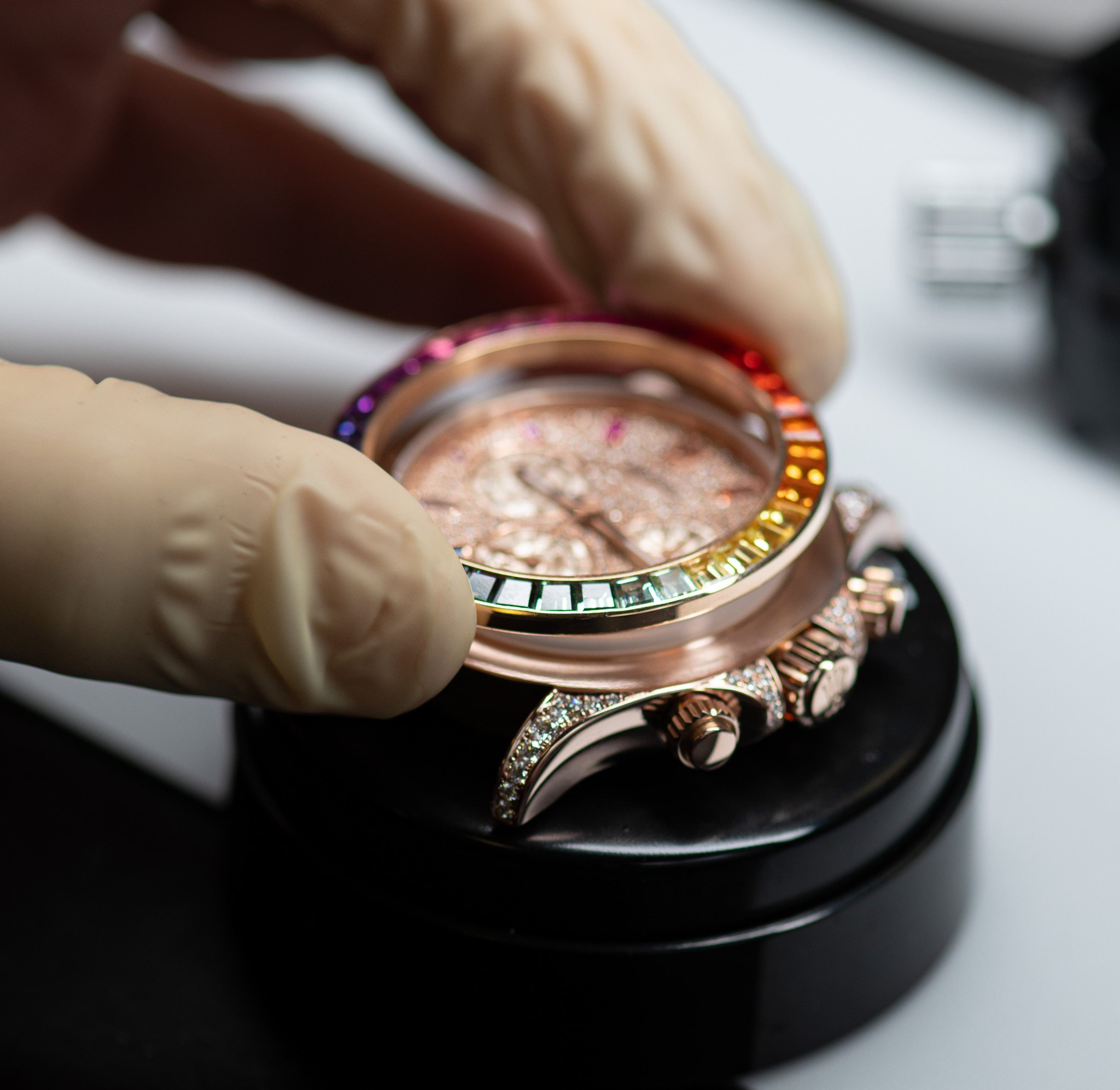 This photo from Blaken shows customisation of watches ordered by clients who are the owners of those timepieces. Blaken is not affiliated with any watch brand shown. Photo: Handout 