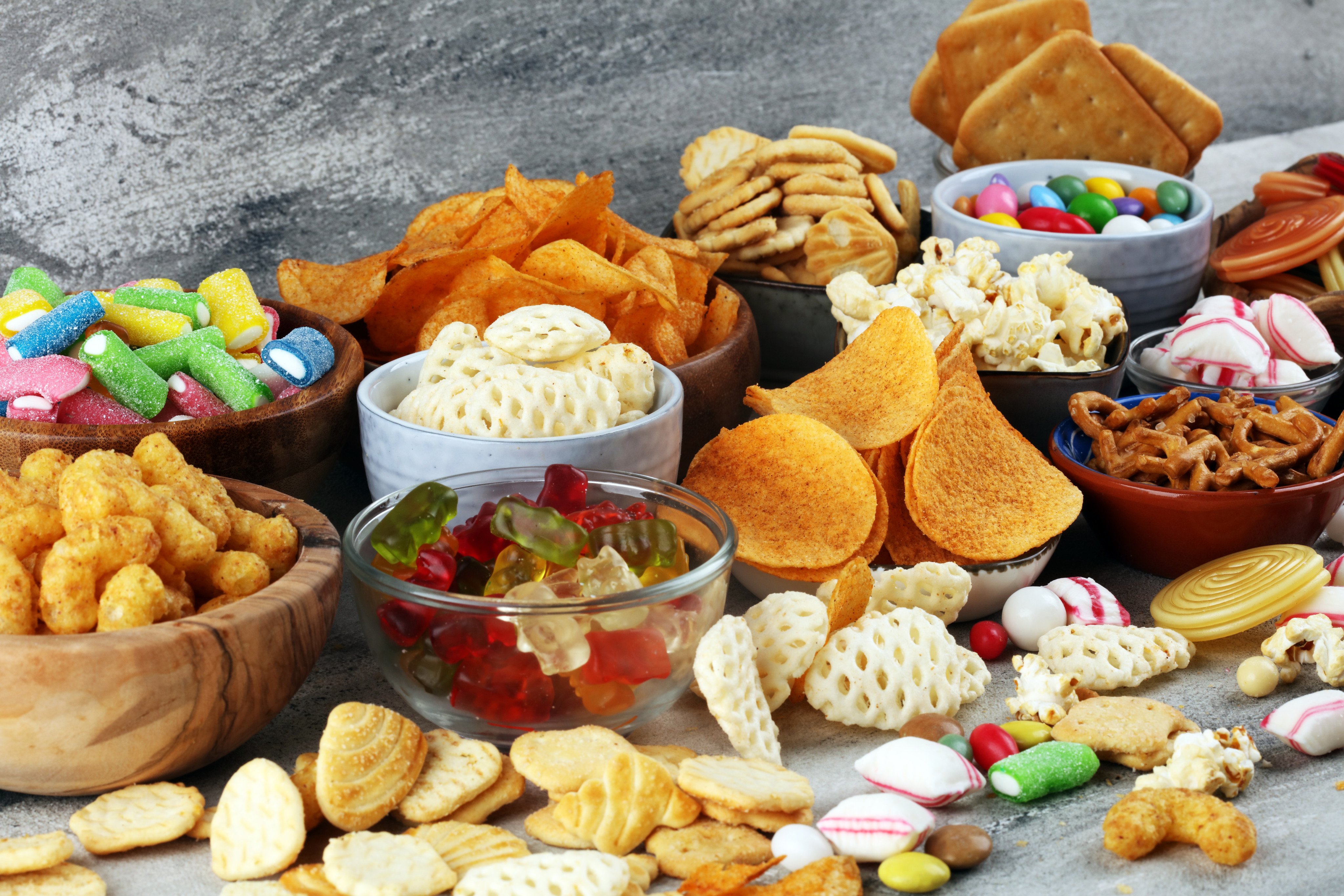 Snack foods tend to be in high in salt, sugar, and fat. Photo: Shutterstock