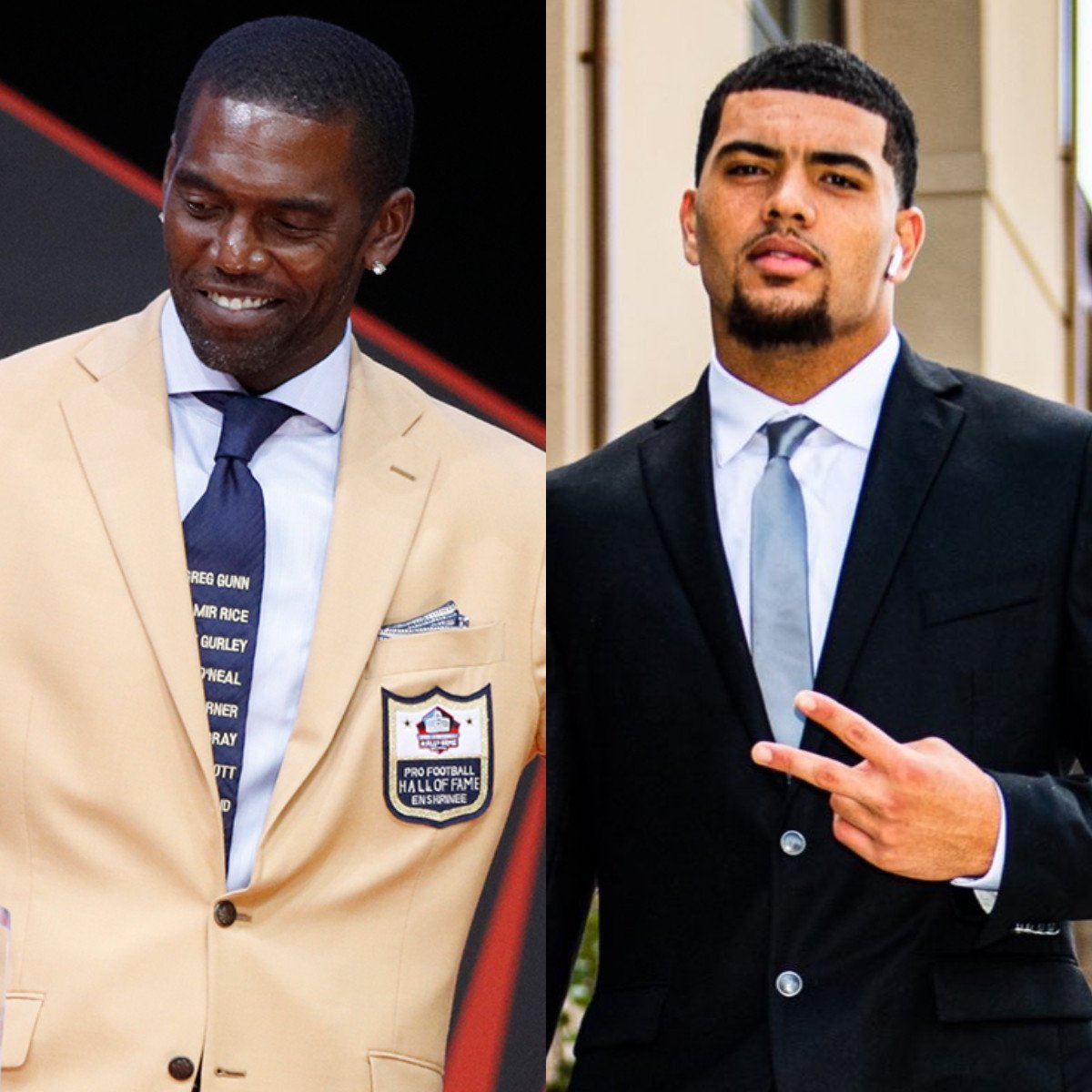 Randy Moss’ son Thaddeus Moss has clapped back against retired NFL players speaking out without his father’s permission. Photo: TNS; @Thaddeusmoss/X