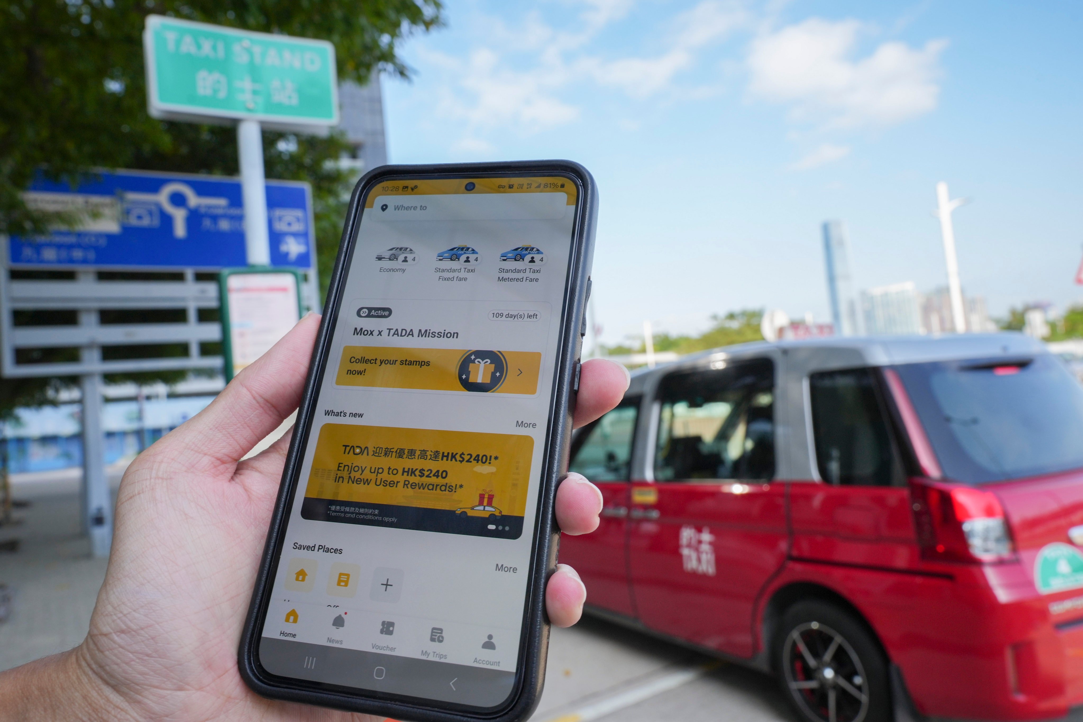 Singaporean ride-hailing service Tada recently entered the market in Hong Kong, offering zero commission for its drivers. Photo: May Tse
