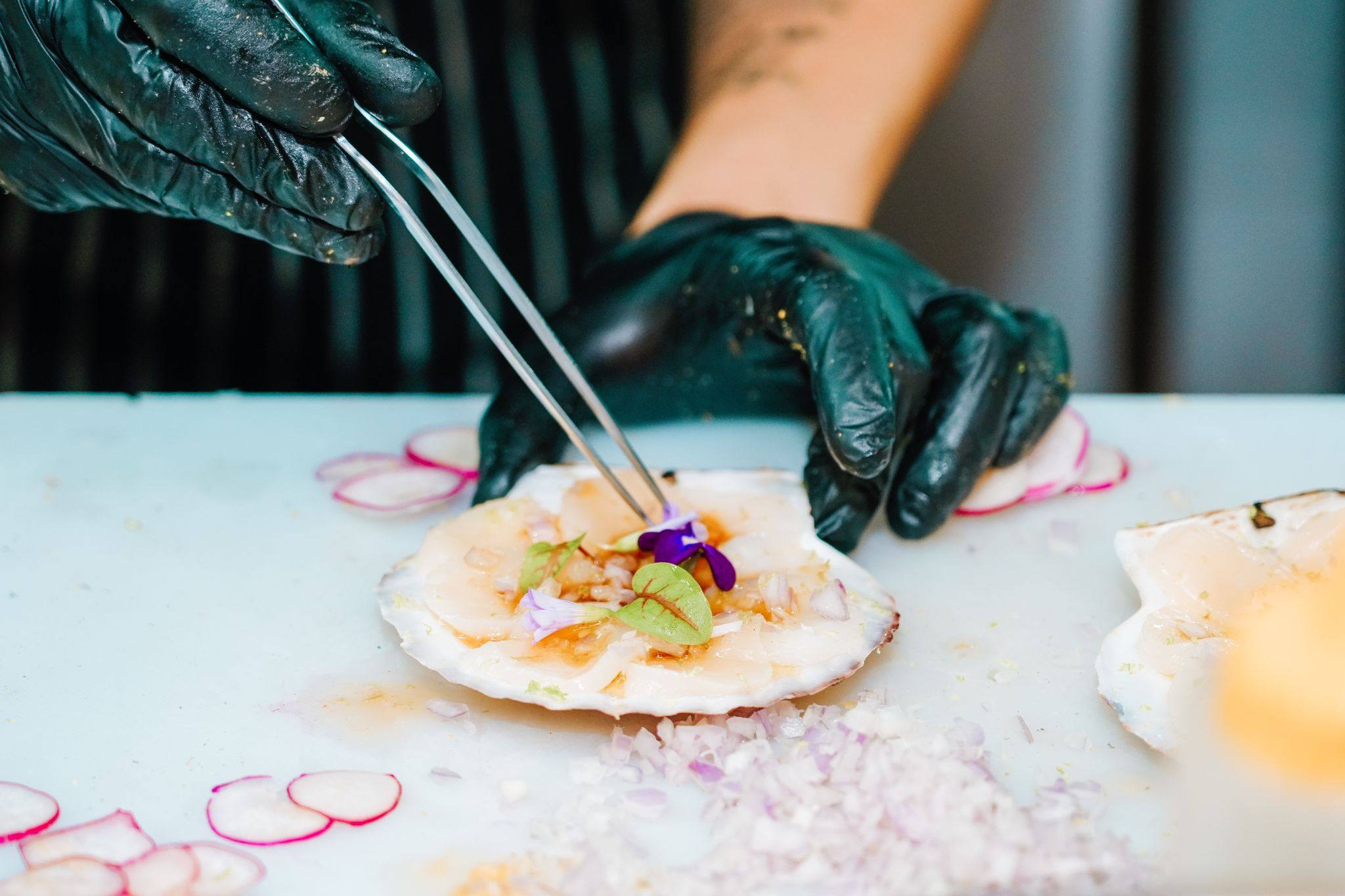 Delicate scallops drizzled with yuzu ponzu and shiso for a refreshing burst of flavours will be served at a two-night only omakase at Liberty Exchange. Photo: Iron Chef Hong Kong x Liberty Exchange