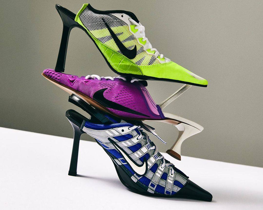 Ancuta Sarca shoes made from recycled Nike trainers. Photos: Handout