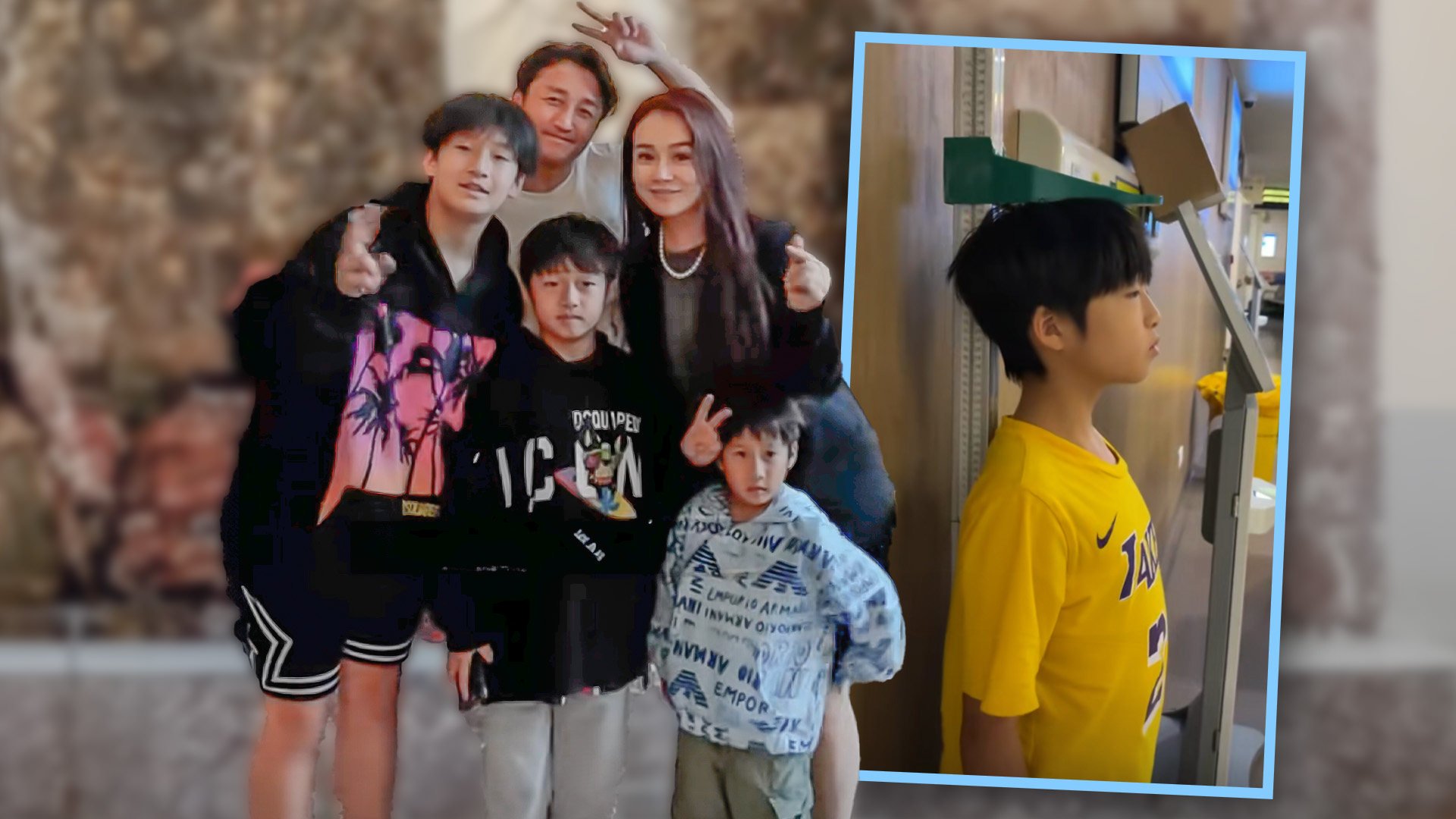 A celebrity couple in China have begun giving their 11-year-old son growth hormone injections amid worries about how small he is. Photo: SCMP composite/Douyin