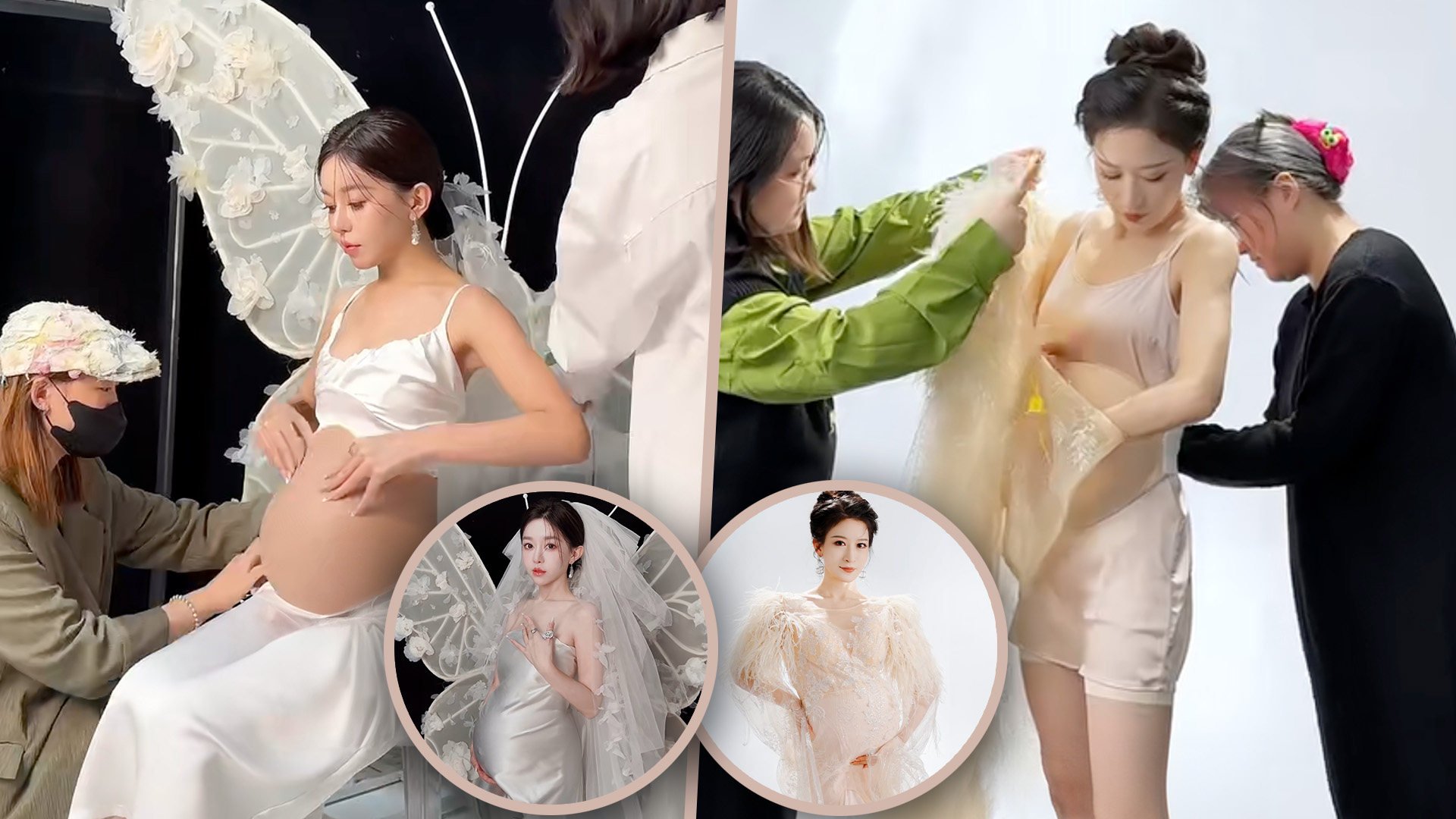 Young, single women in China are taking fake pregnancy photos so they can look good when the real thing comes along. Photo: SCMP composite/Xiaohongshu