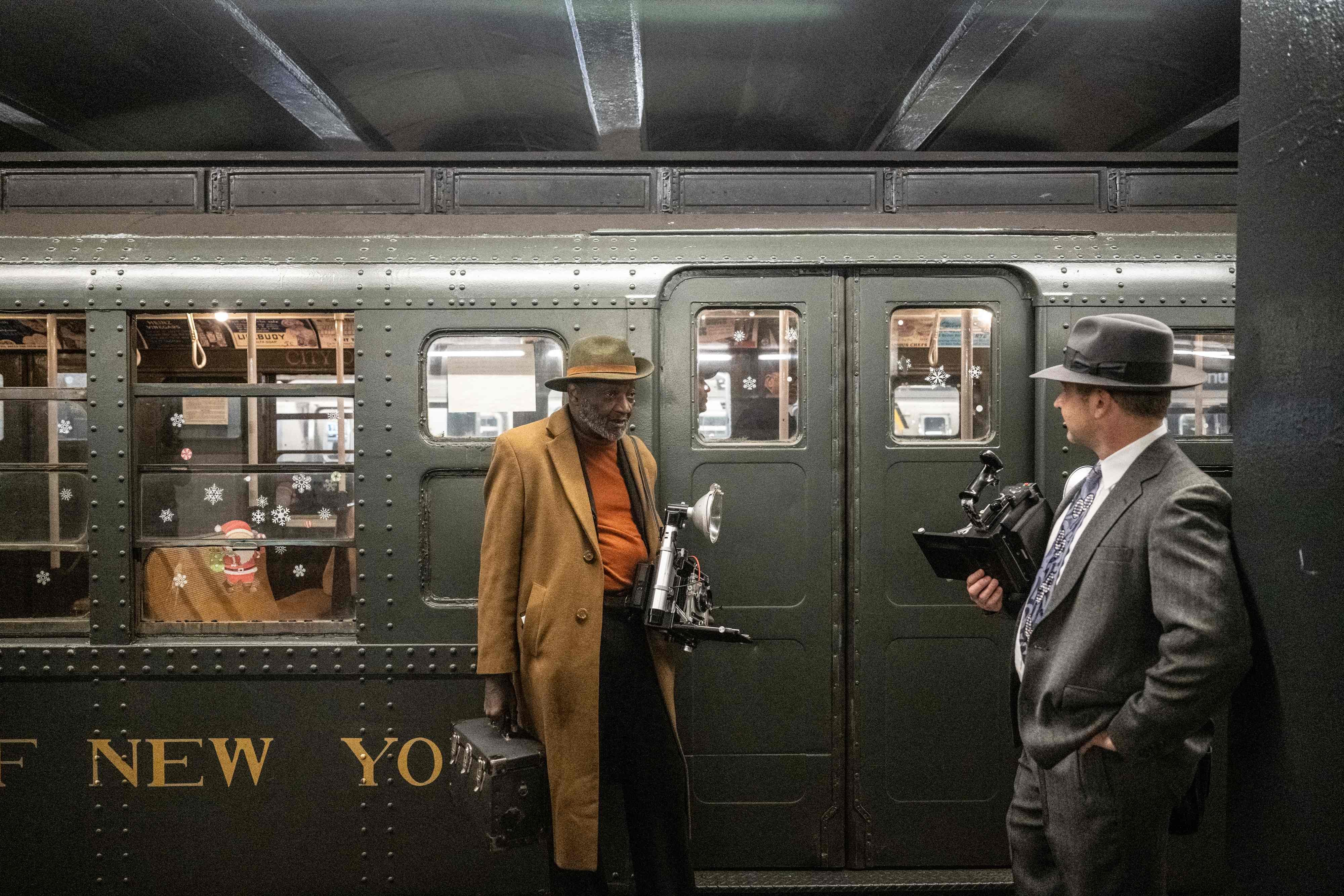 Subway carriages from the 1930s are back for a limited run in the Big Apple, and passengers have been dressing the part to journey on them. Photo: Getty Images via AFP