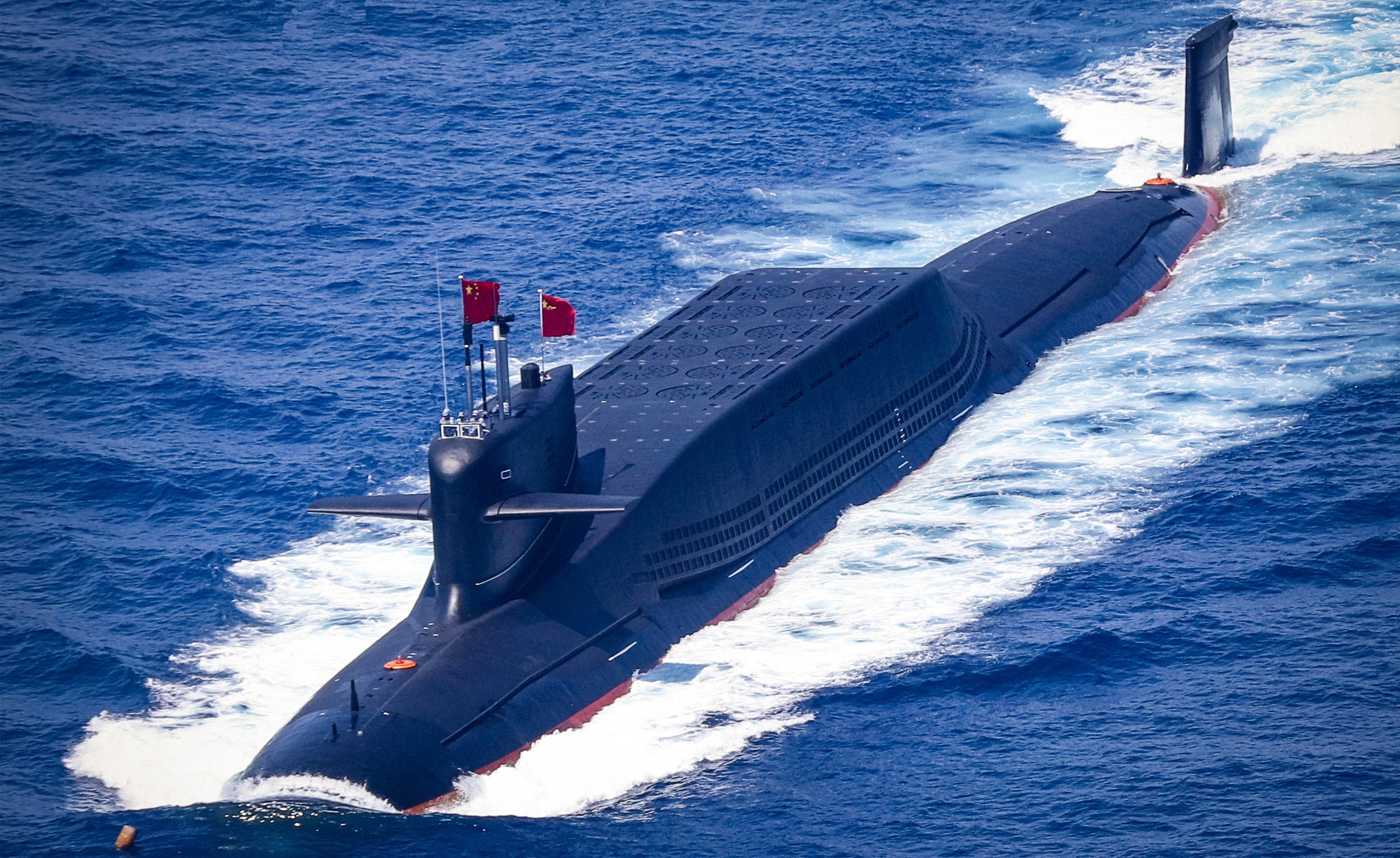 An undated image of a PLA Type 094 strategic nuclear-powered ballistic missile submarine. Photo: Handout