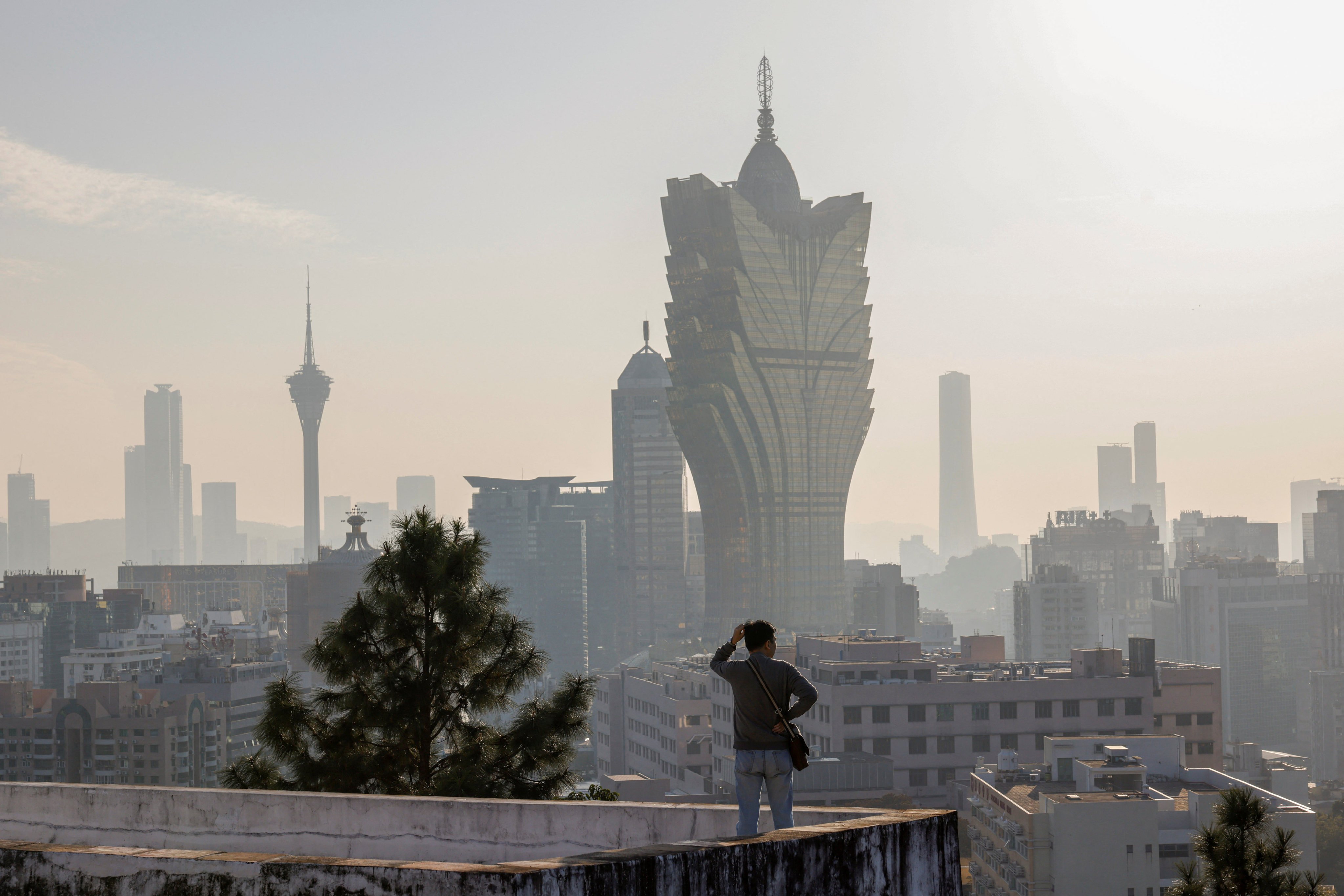 The Grand Lisboa casino in Macau. The government is looking to reduce its dependence on the gaming sector. Photo: Reuters