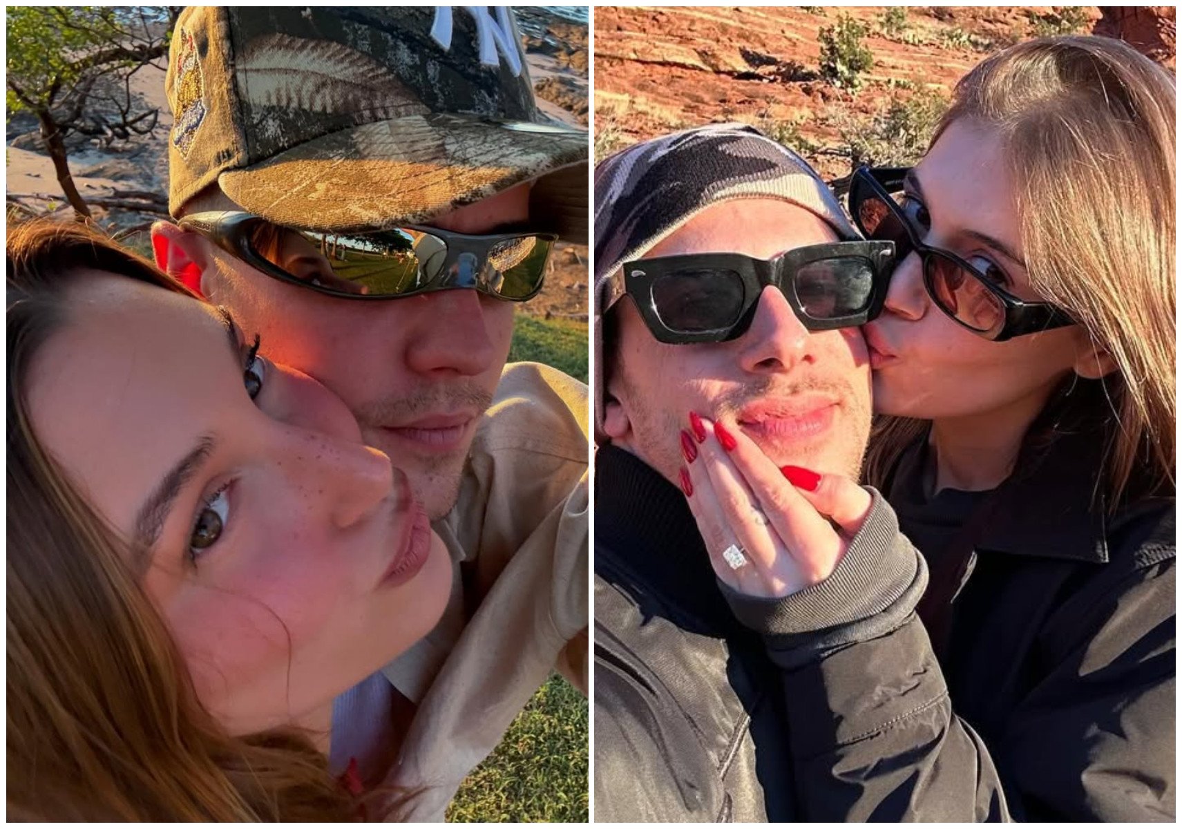 Joseph Perez and Jessica Lageyre (right) invited Hailey and Justin Bieber to dance the night away in Costa Rica this weekend. Photos: @justinbieber, @jlageyre/Instagram