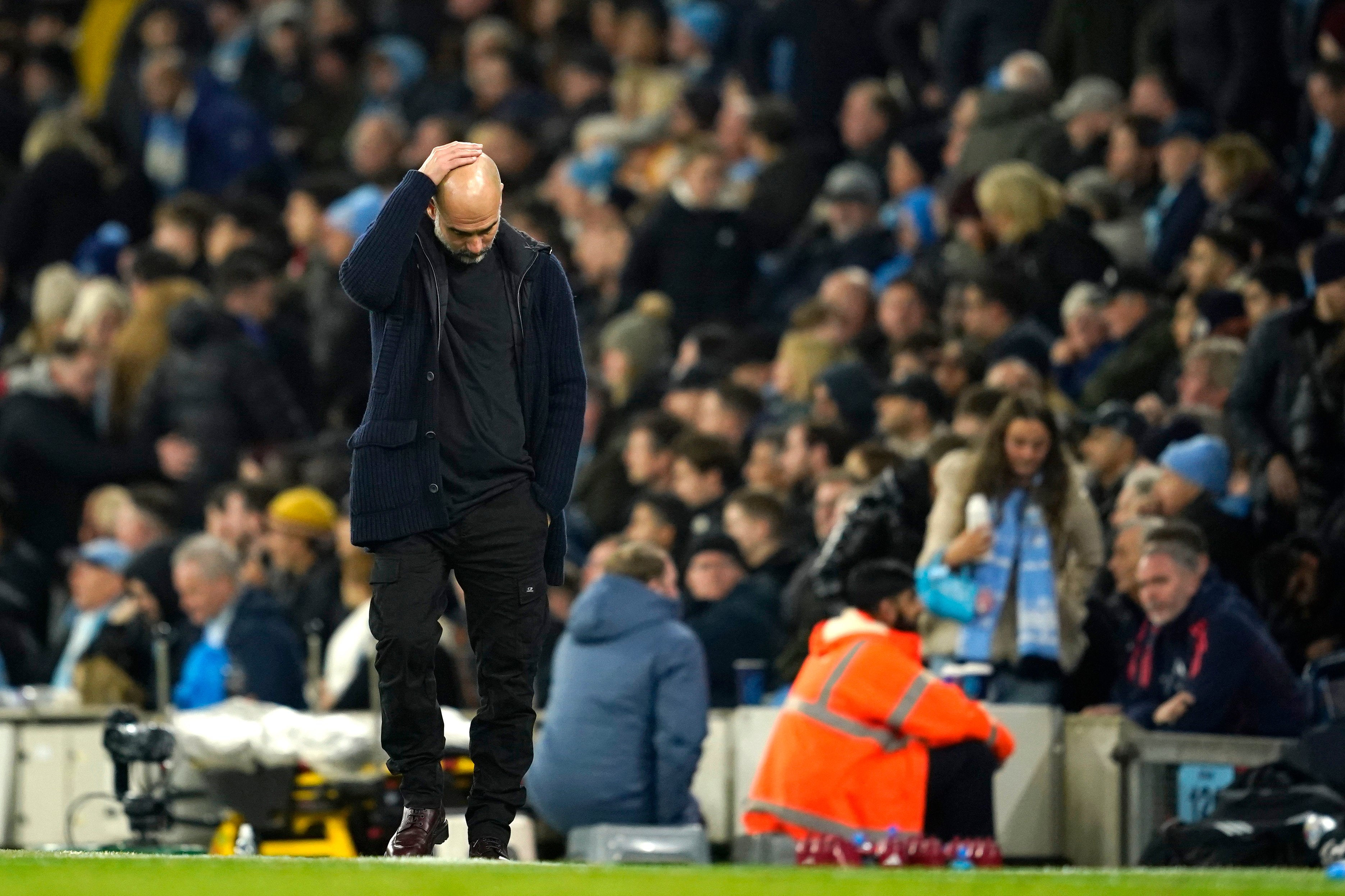 Pep Guardiola is enduring his toughest period as Manchester City manager. Photo: AP