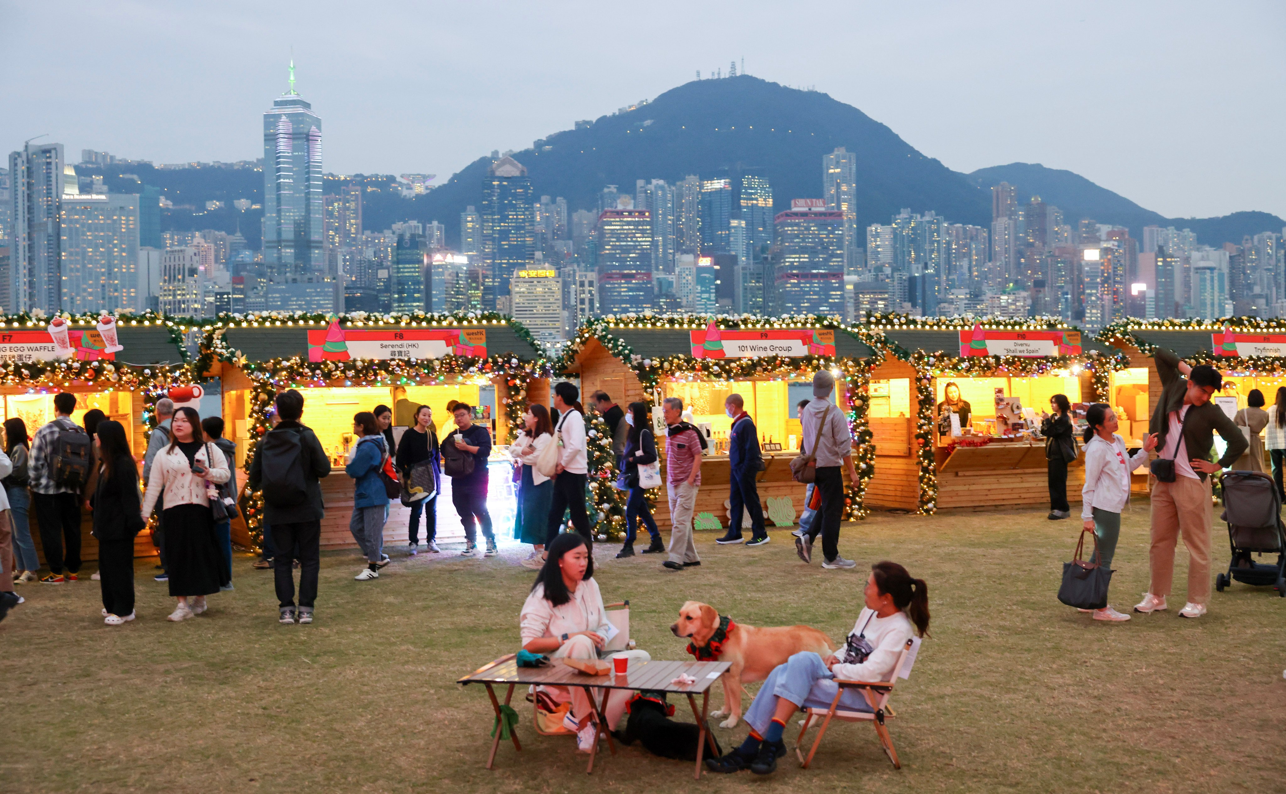 WestK Christmas Market is open until 29 December at the Kowloon West Cultural District. Photo: Nora Tam