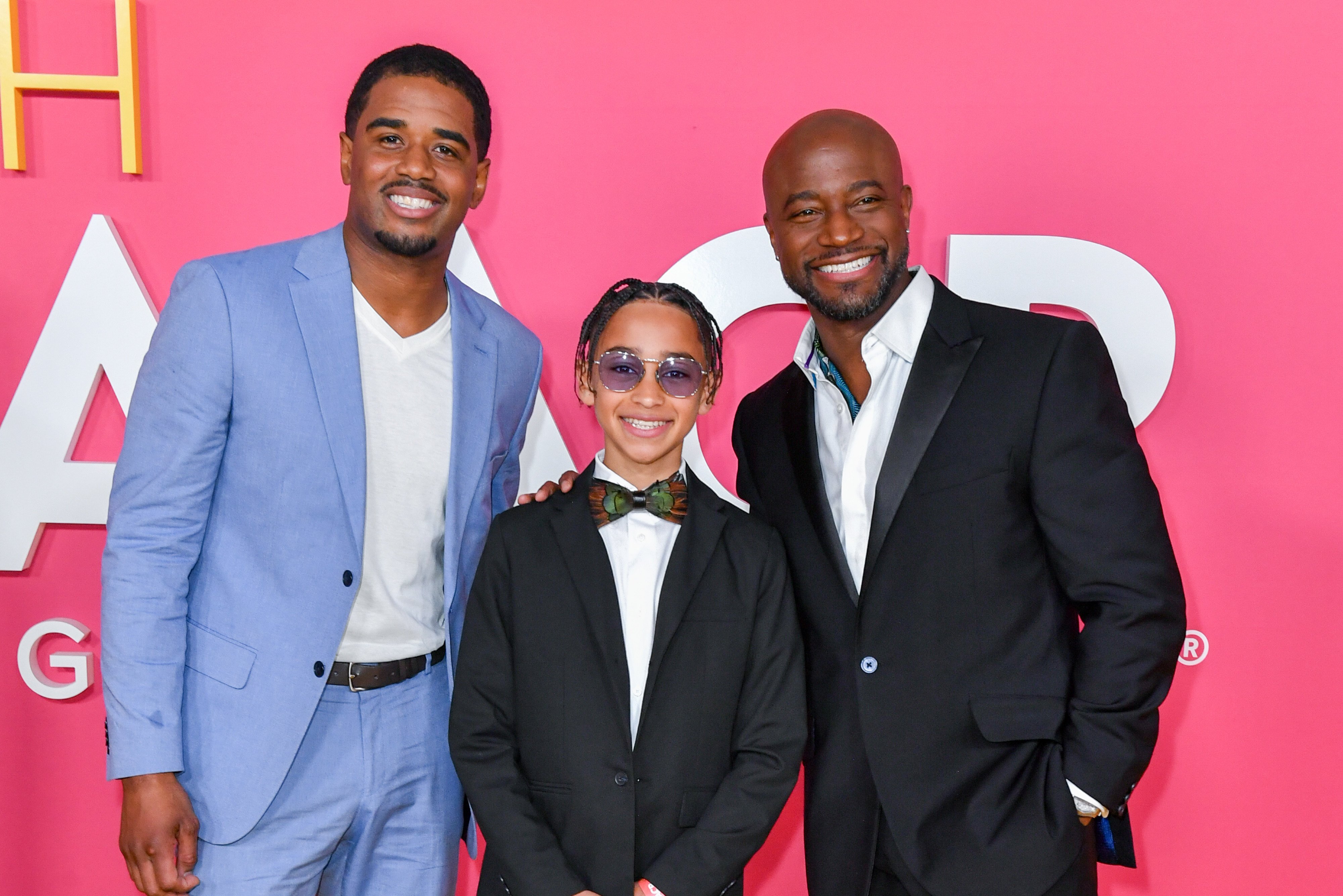 Proud father: Taye Diggs (right) and his son Walker Diggs at the NAACP Image Awards last February. Walker’s mum is Idina Menzel. Photo: Getty Images