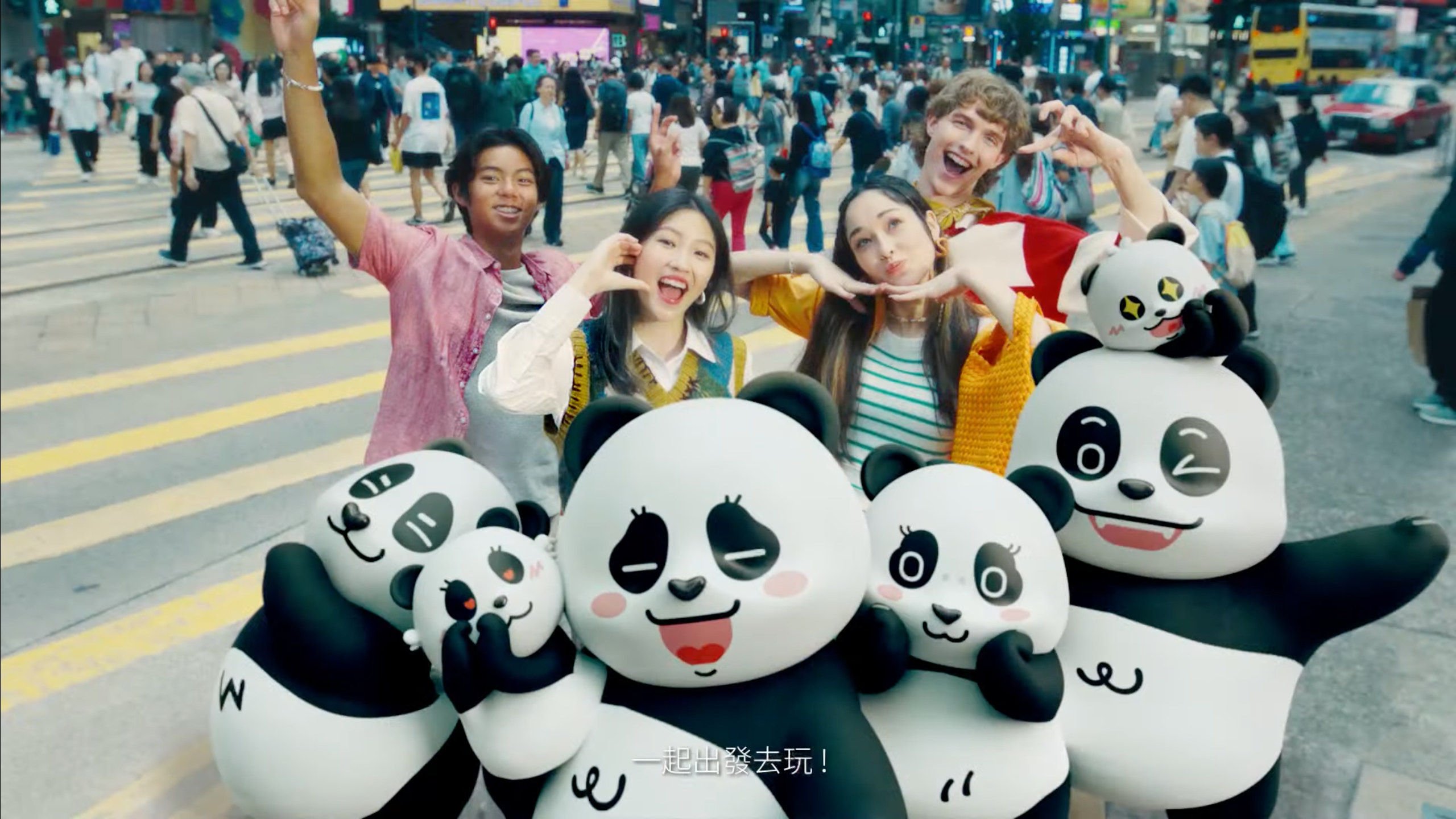 Hong Kong’s six giant pandas appear as tour guides in the Tourism Board’s latest promotional video. Photo: Hong Kong Tourism Board