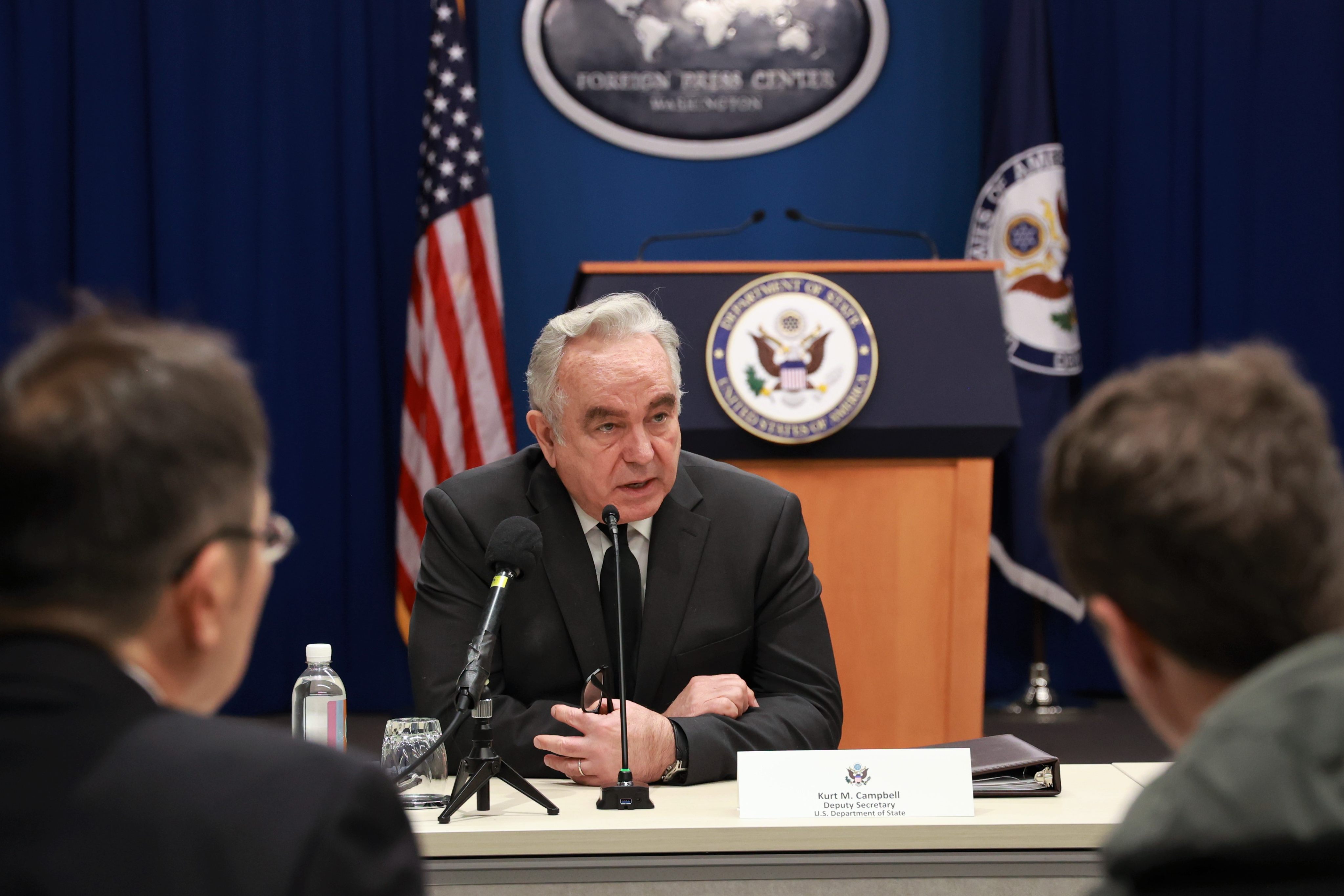 US Deputy Secretary of State Kurt Campbell during a news briefing on Thursday. Photo: US State Department 